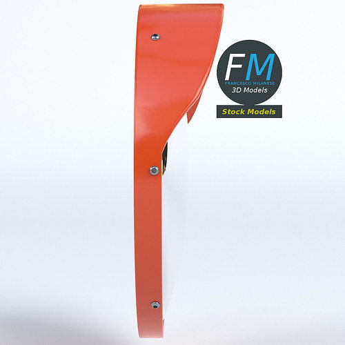 Blind spot traffic mirror 2 3D model 4