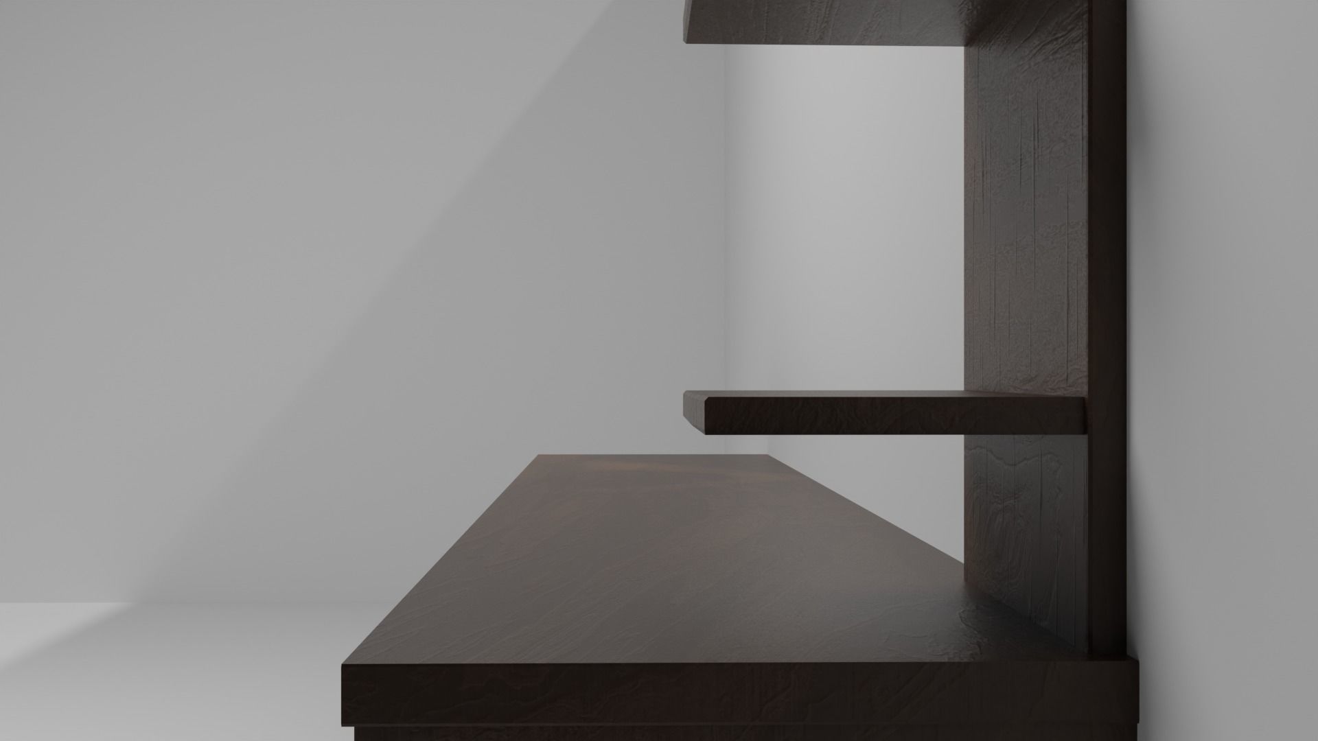 Wooden Tv Unit Low-poly 3D model_1