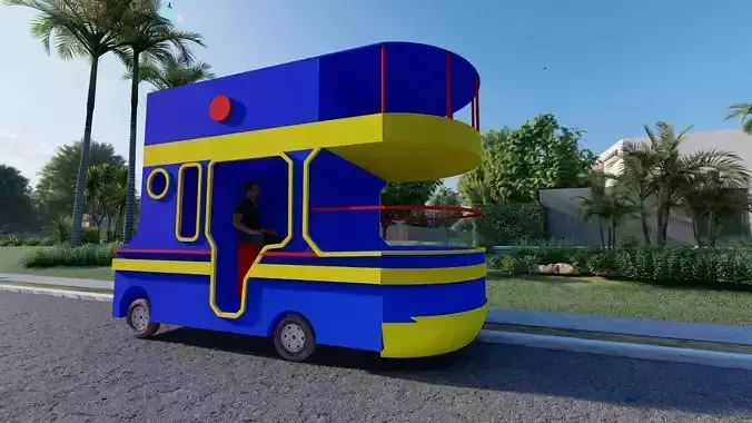 cute bus trolley