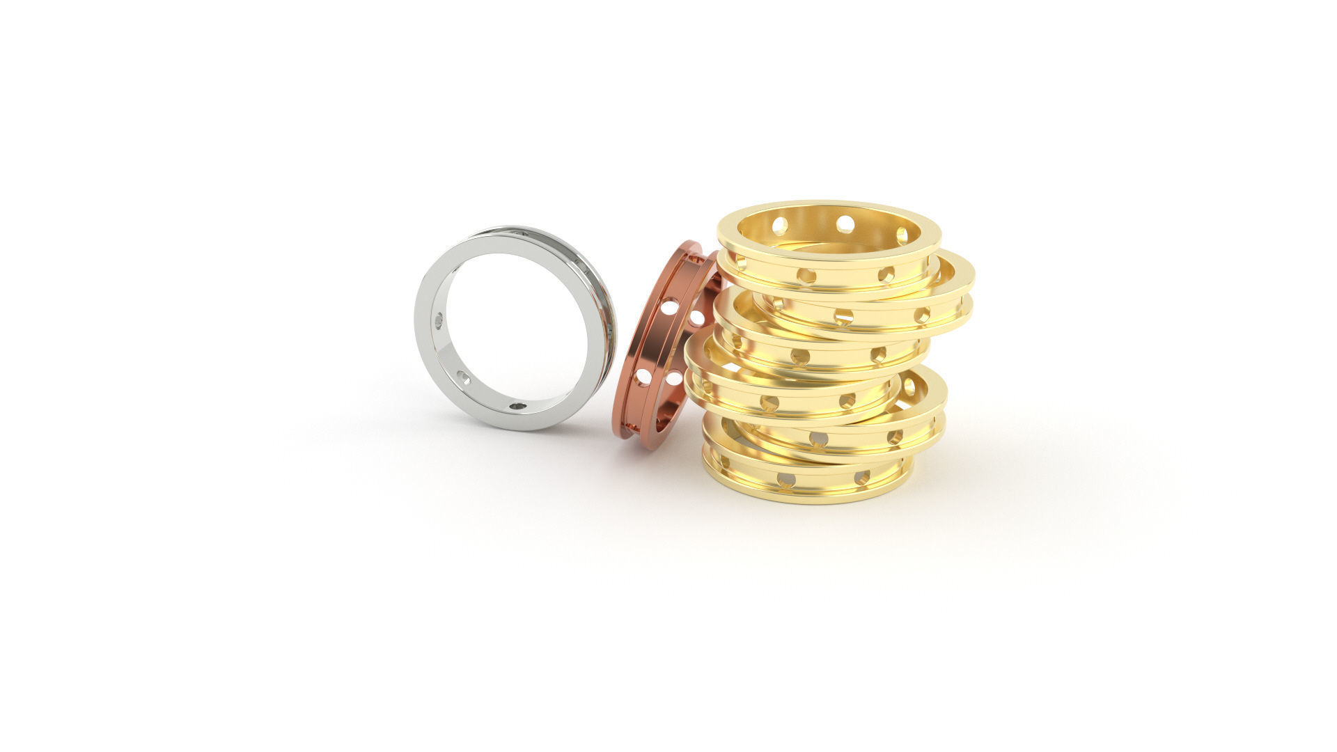 minimalist collar ring 3D print model_5