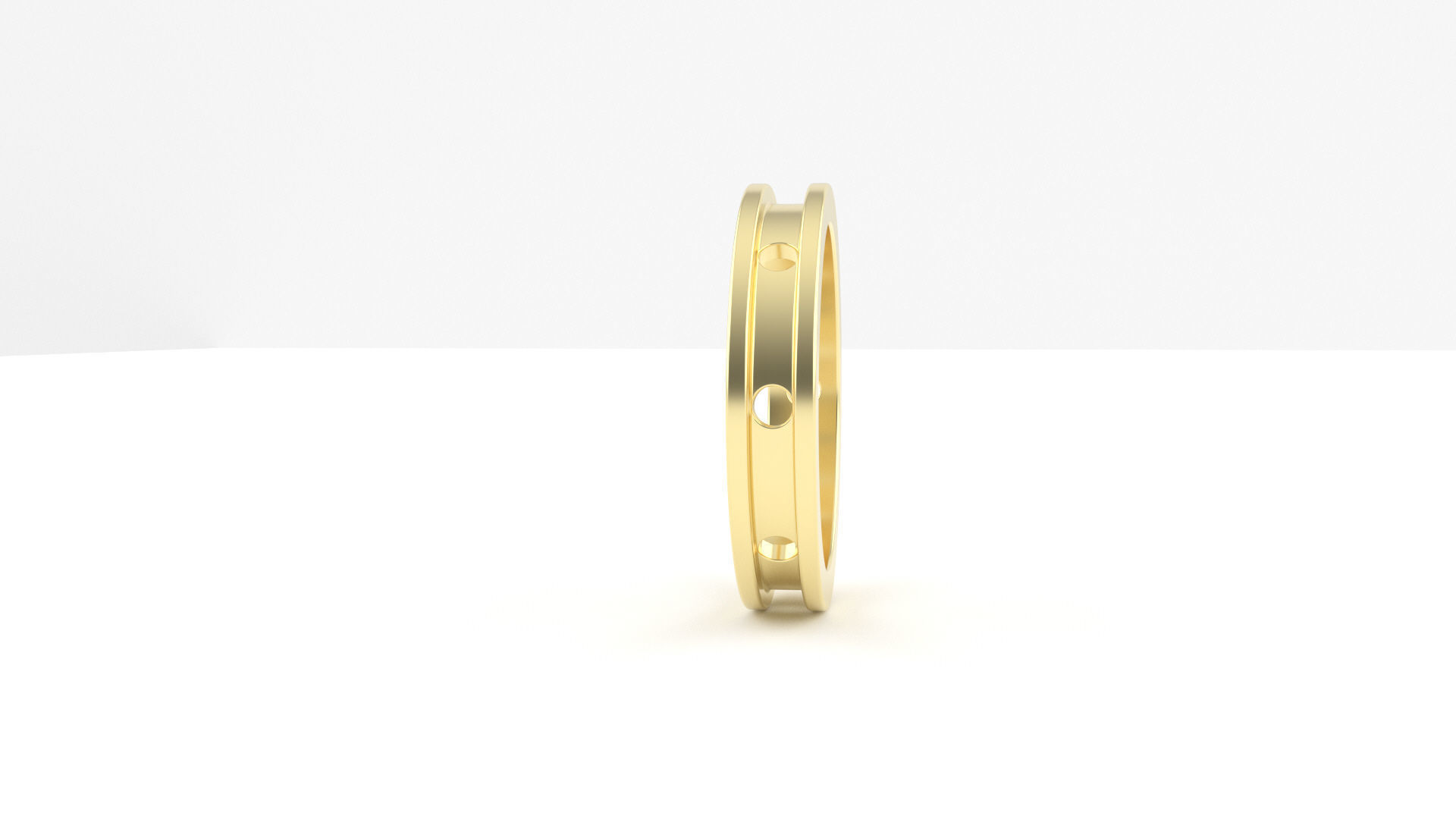 minimalist collar ring 3D print model_3