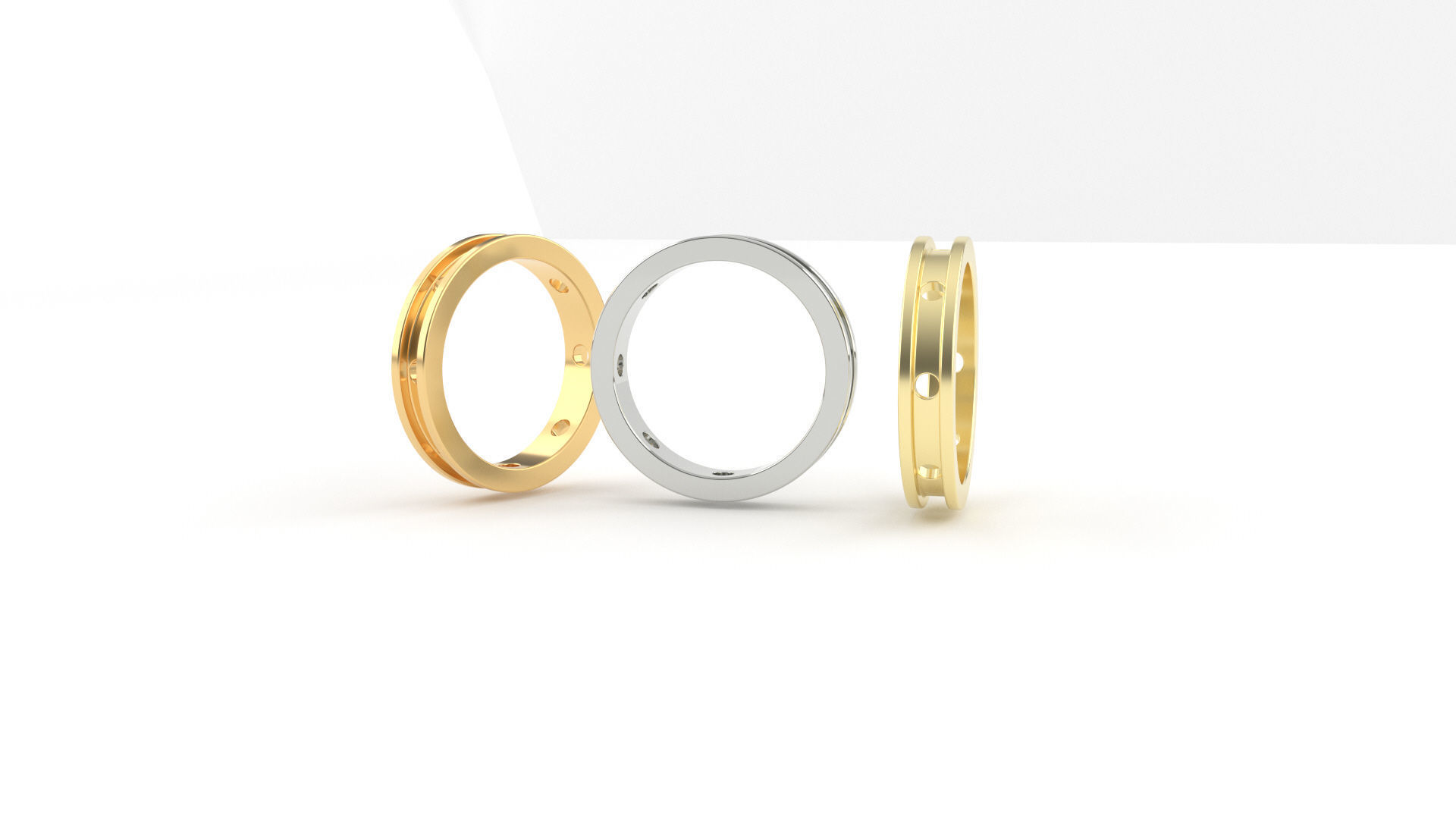 minimalist collar ring 3D print model_4