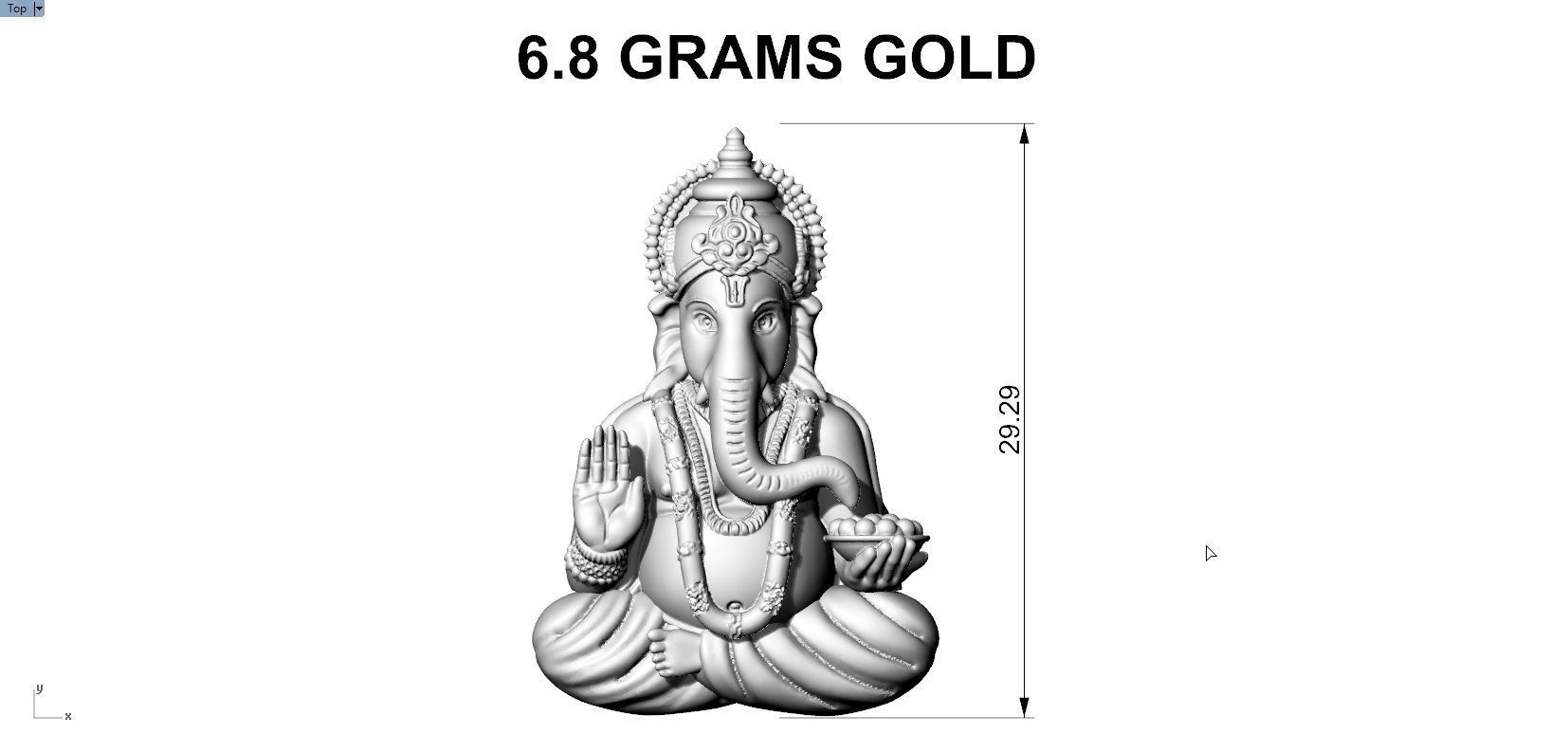 GANESHA PENDENT 3D print model_9