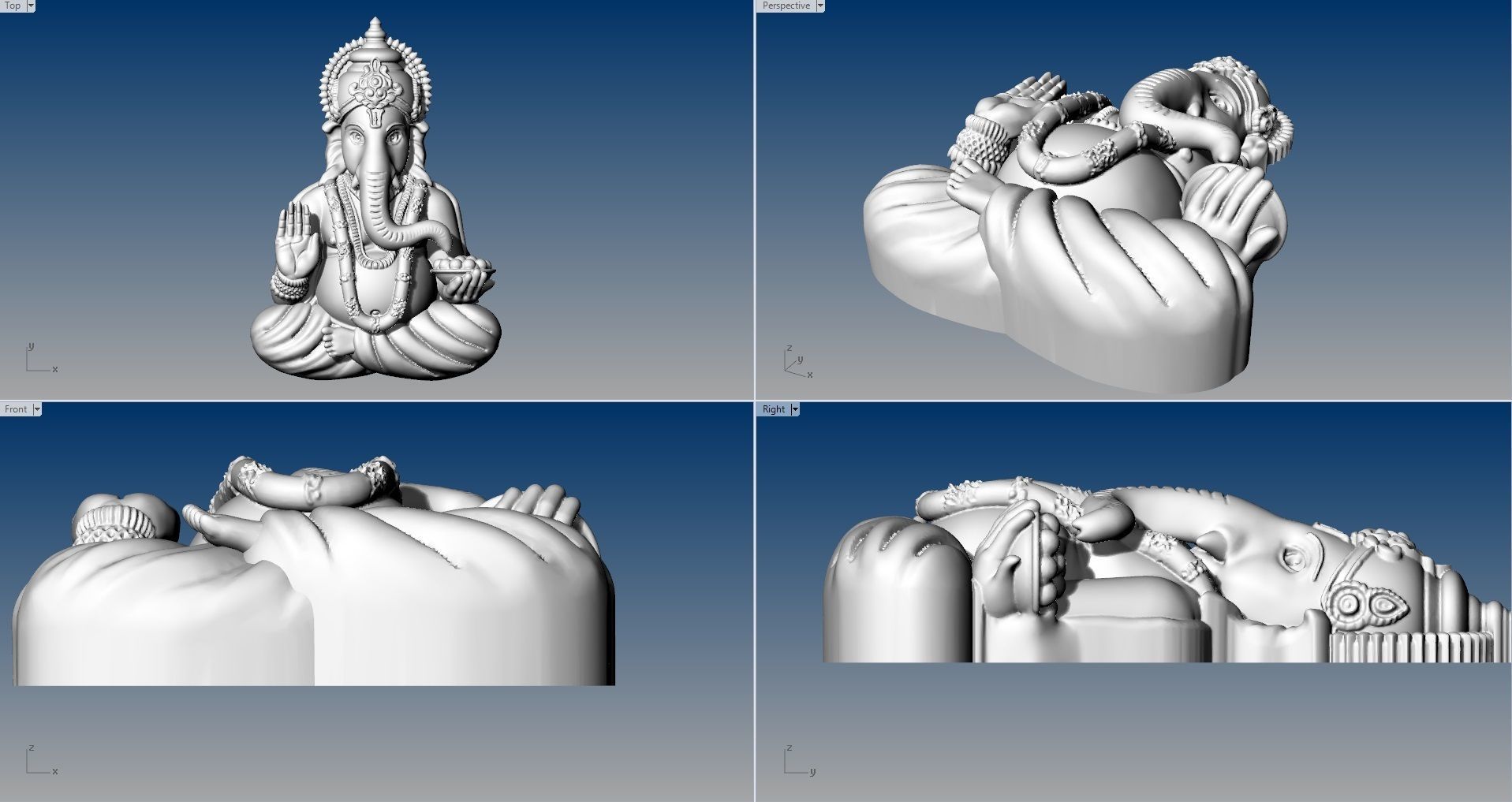 GANESHA PENDENT 3D print model_5