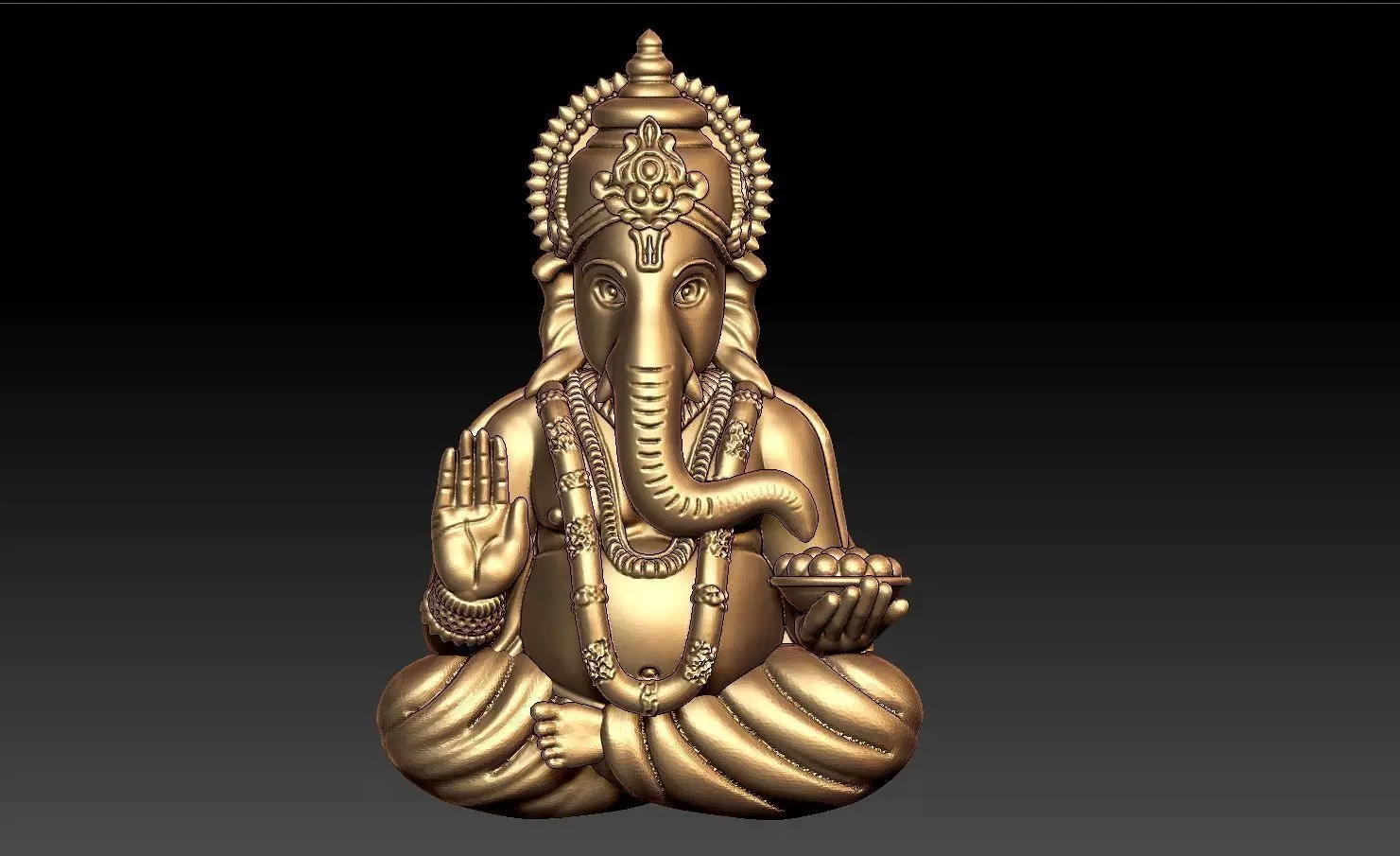 GANESHA PENDENT 3D print model_0