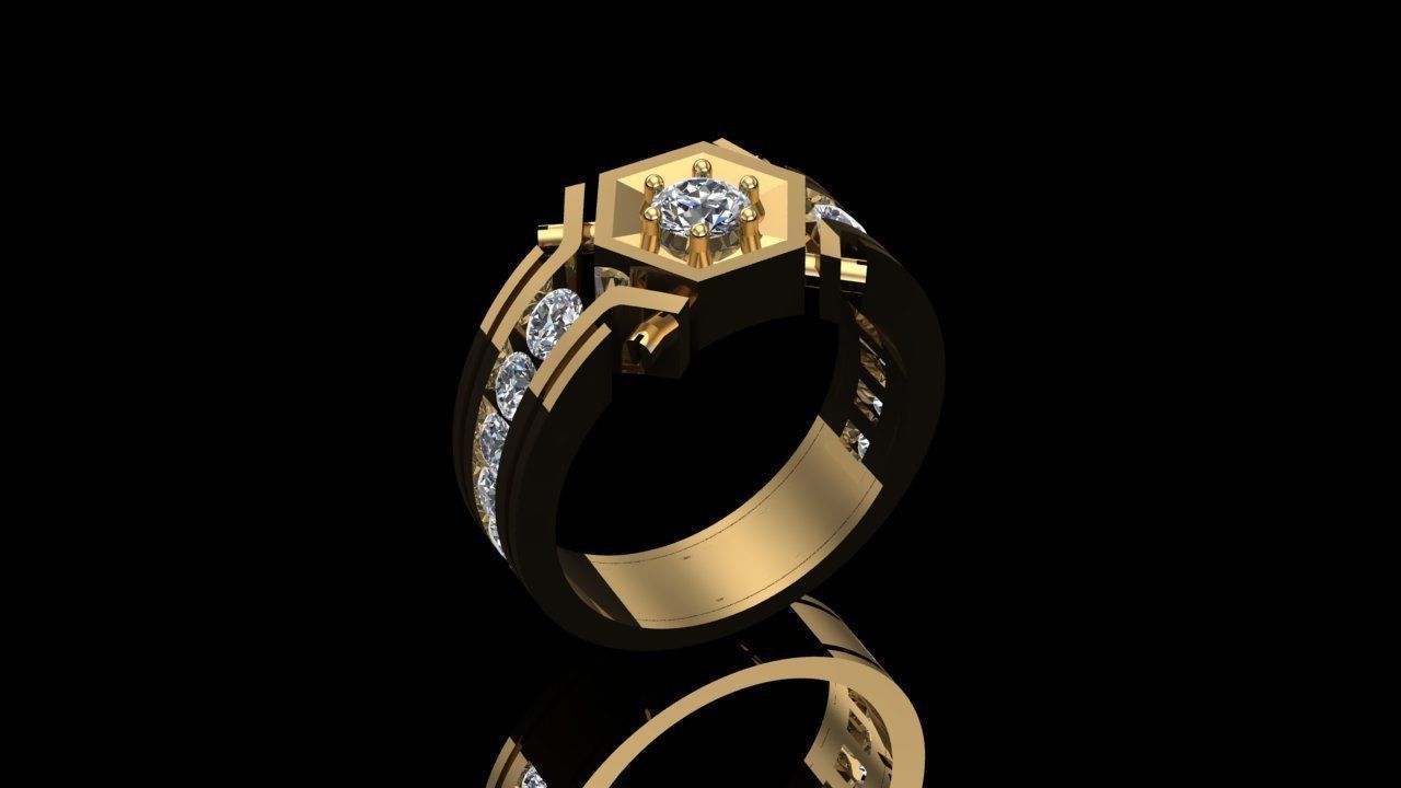 Men Ring 3D print model_2