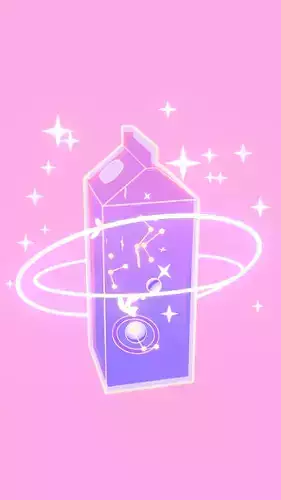 Space Milk Low-poly 3D model
