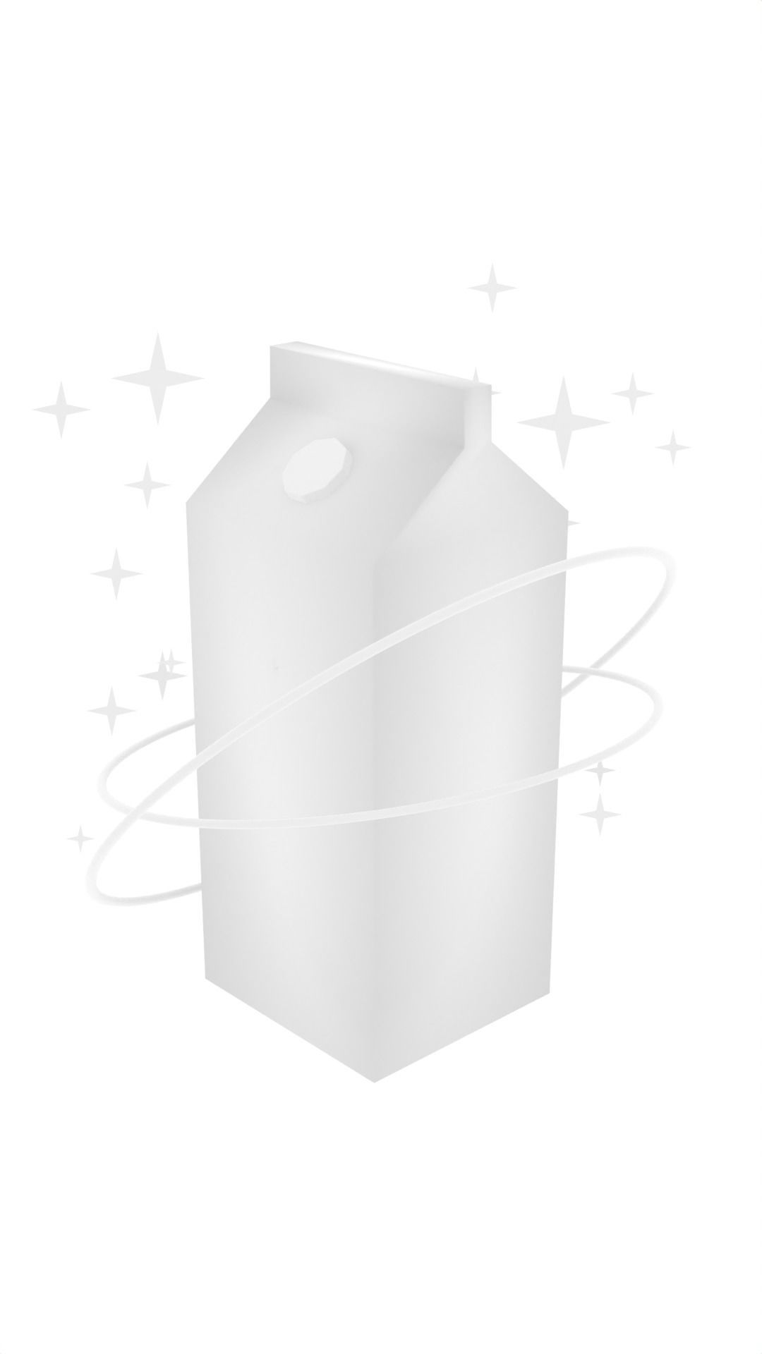 Space Milk Low-poly 3D model_7