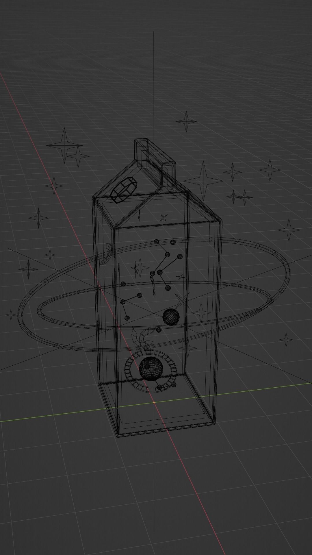 Space Milk Low-poly 3D model_6