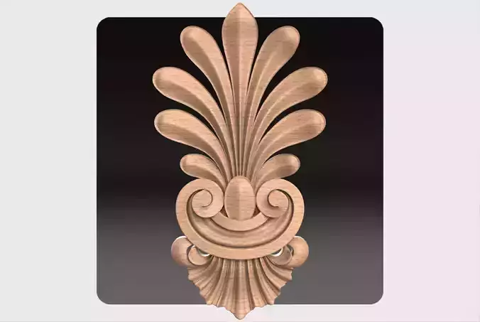 Carved decor ornament for cnc 20 Free 3D model