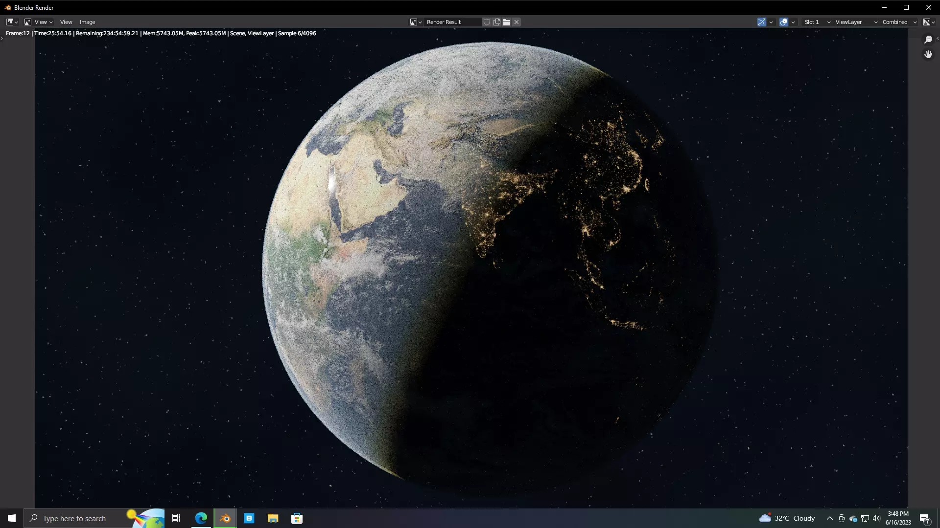 Procedural Realistic Earth 3D Model 3D model