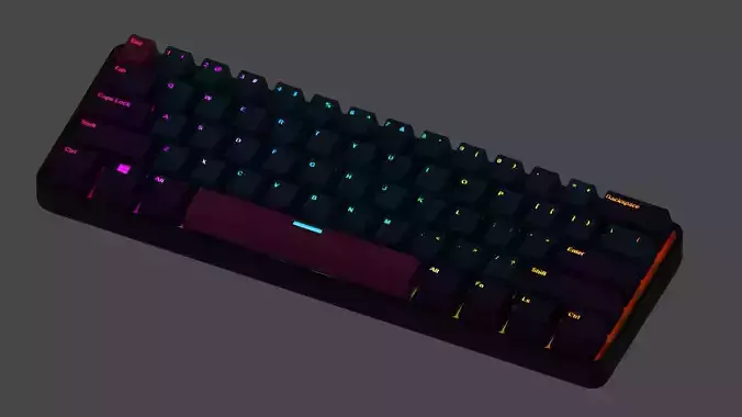 60 RGB Keyboard 3D model