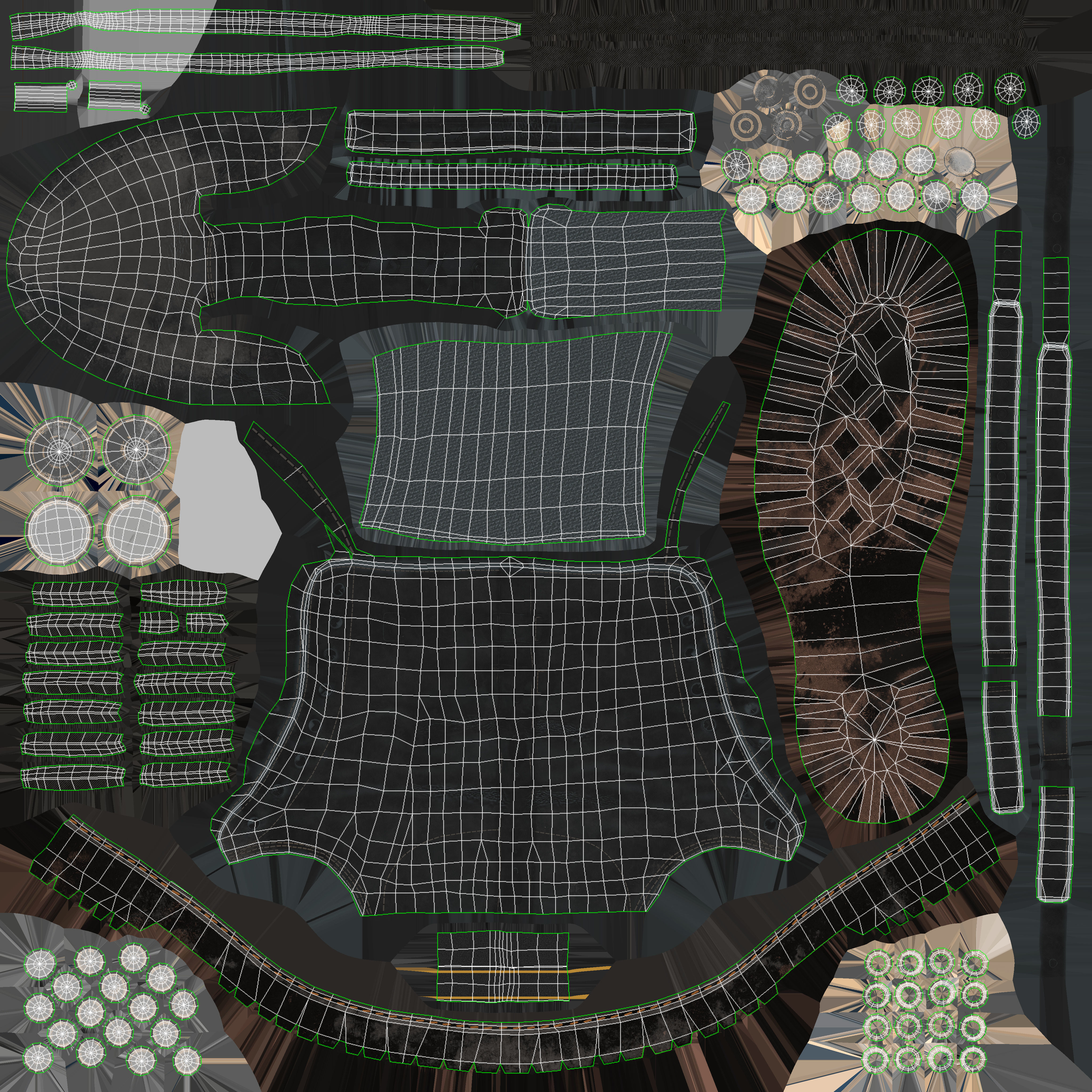 Boots with Rivets - Game Ready Low-poly 3D model_11