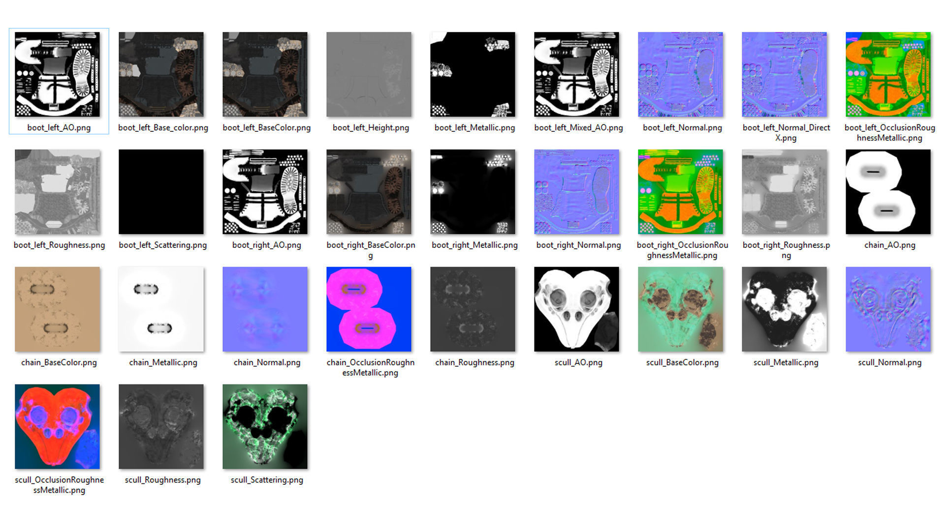 Boots with Rivets - Game Ready Low-poly 3D model_10