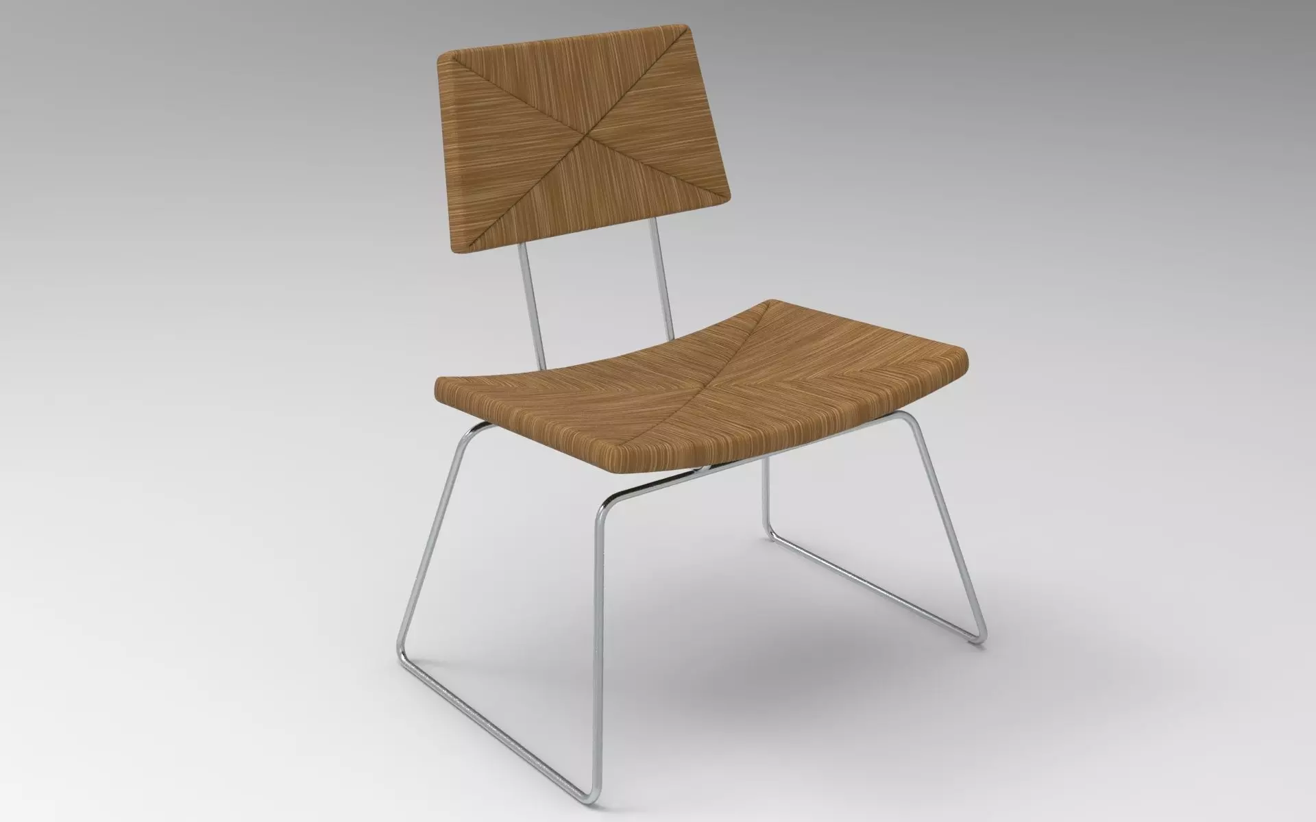 Yarn Chair Low-poly 3D model_0