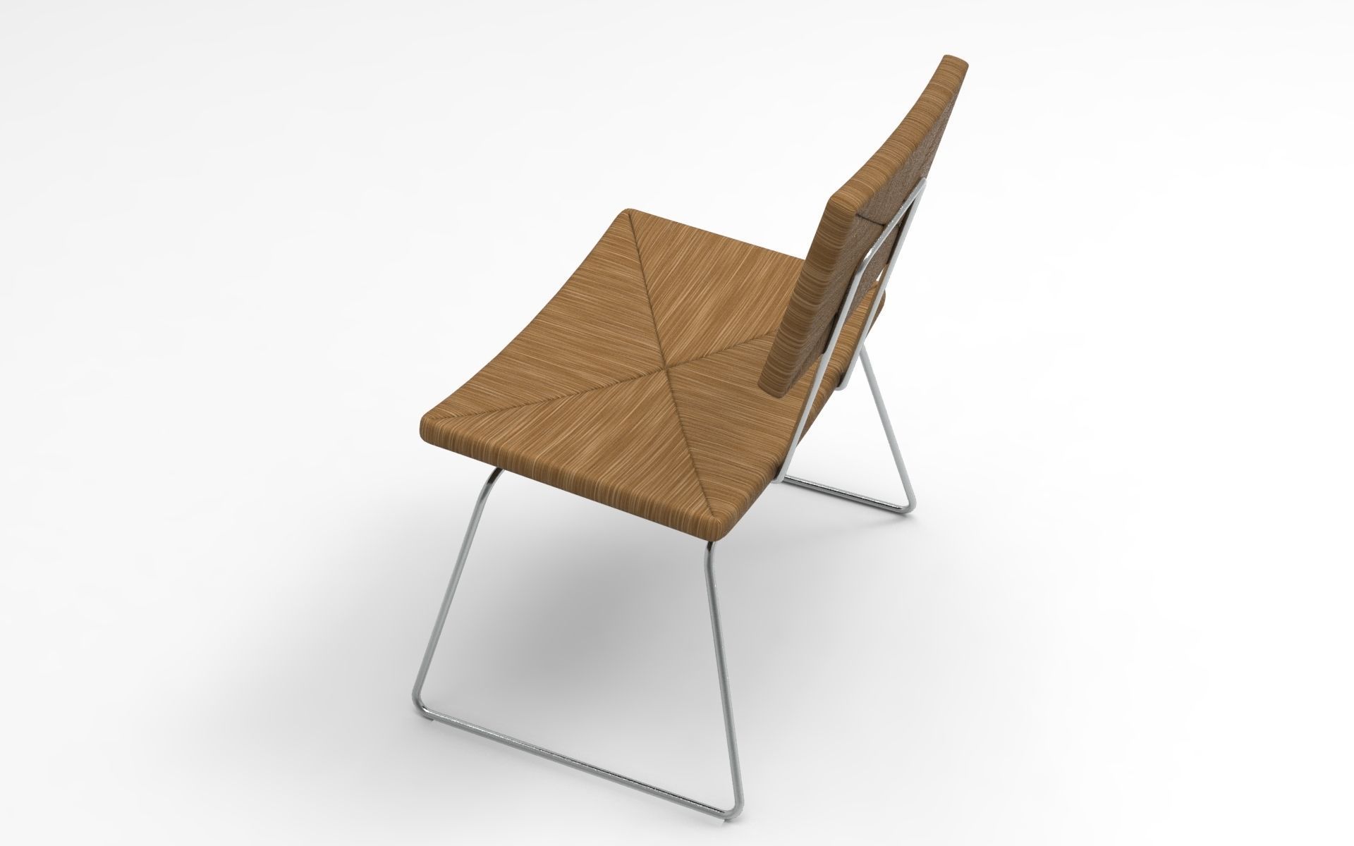 Yarn Chair Low-poly 3D model_2