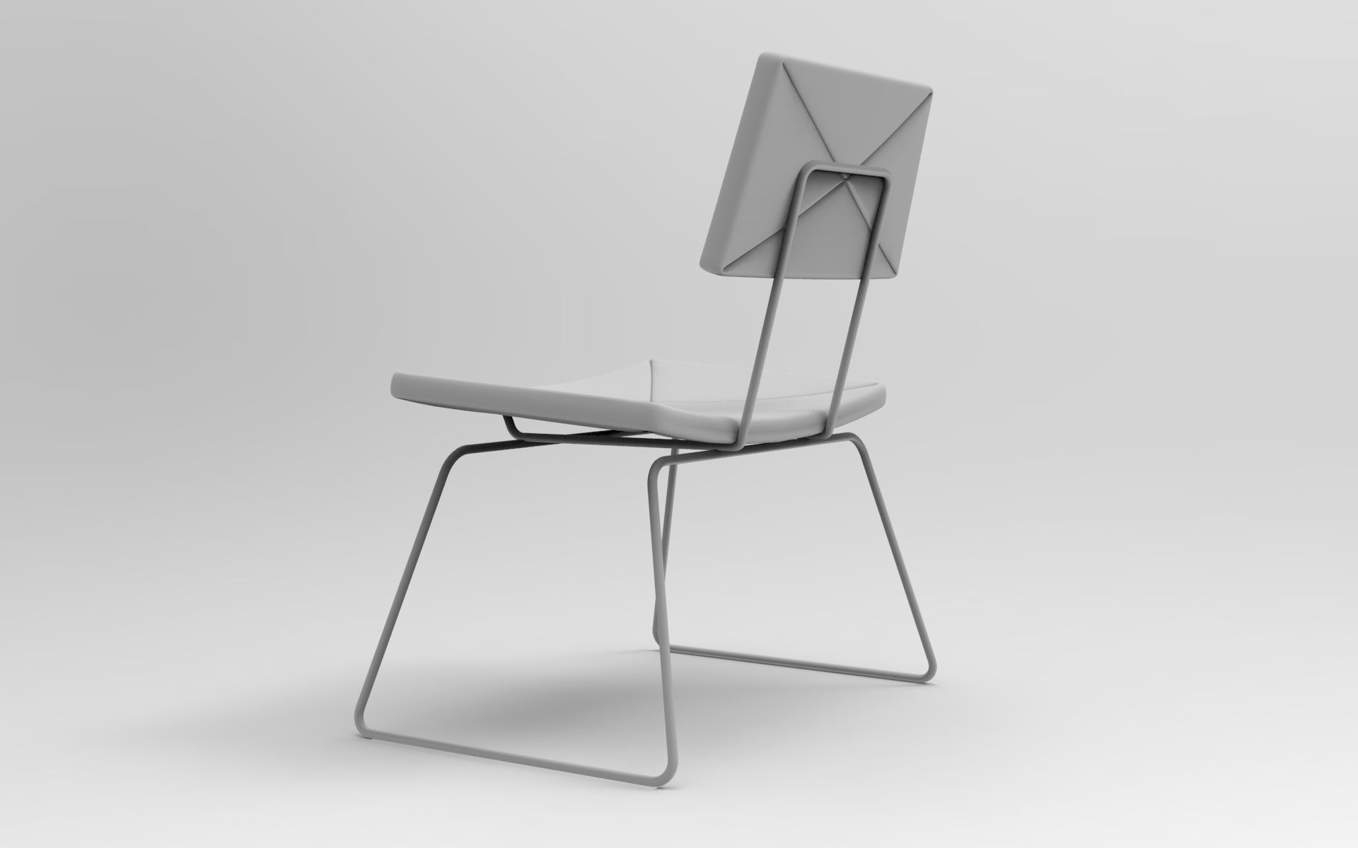 Yarn Chair Low-poly 3D model_7