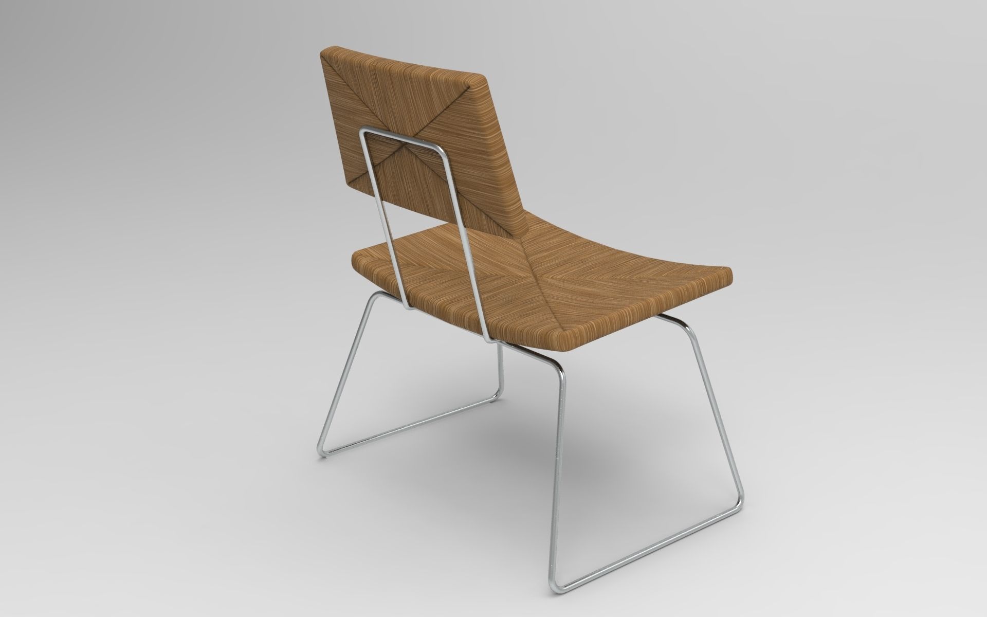 Yarn Chair Low-poly 3D model_1