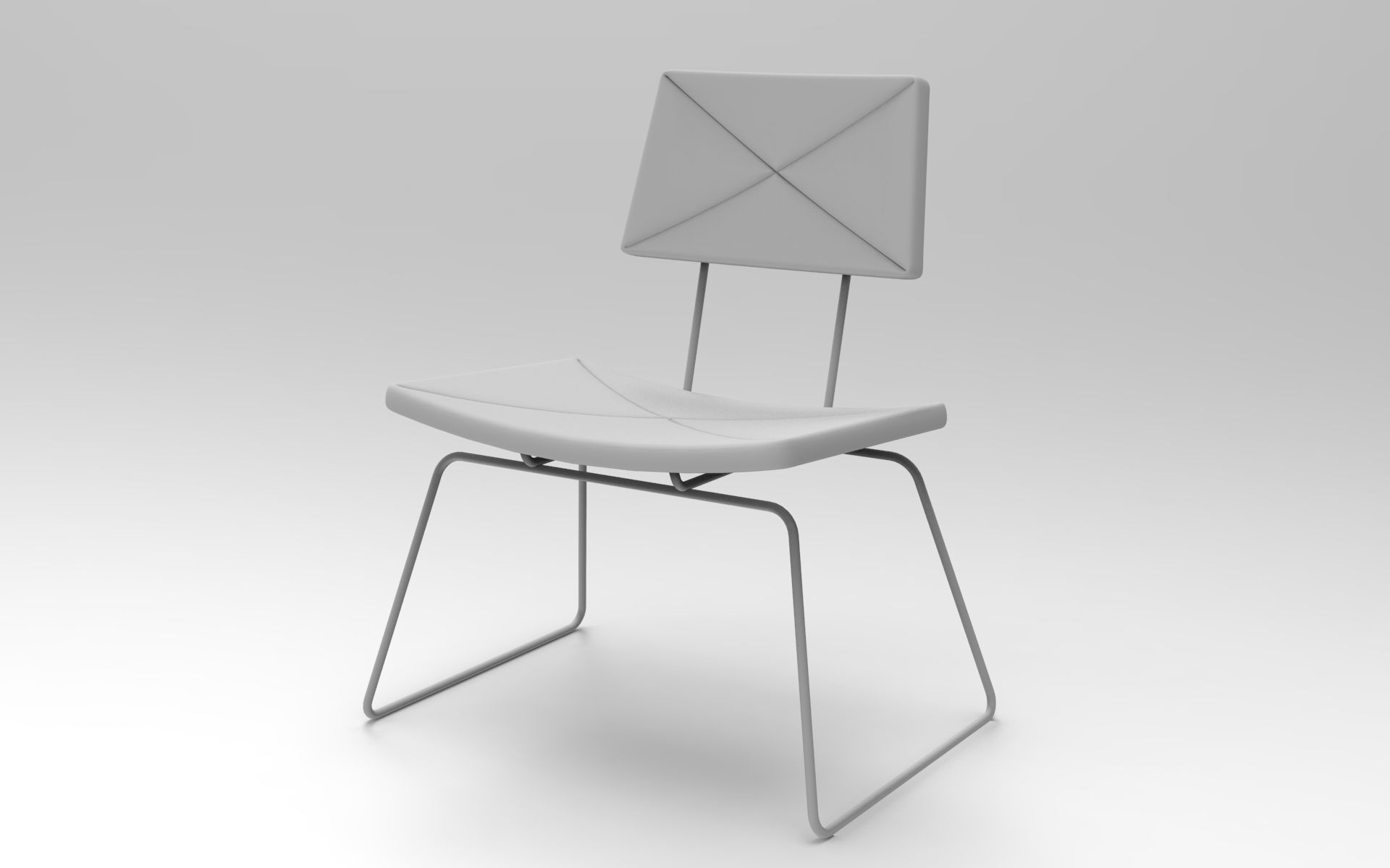 Yarn Chair Low-poly 3D model_8