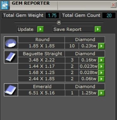 Emerald Ring With Baguettes and Round Diamonds 3D print model_6