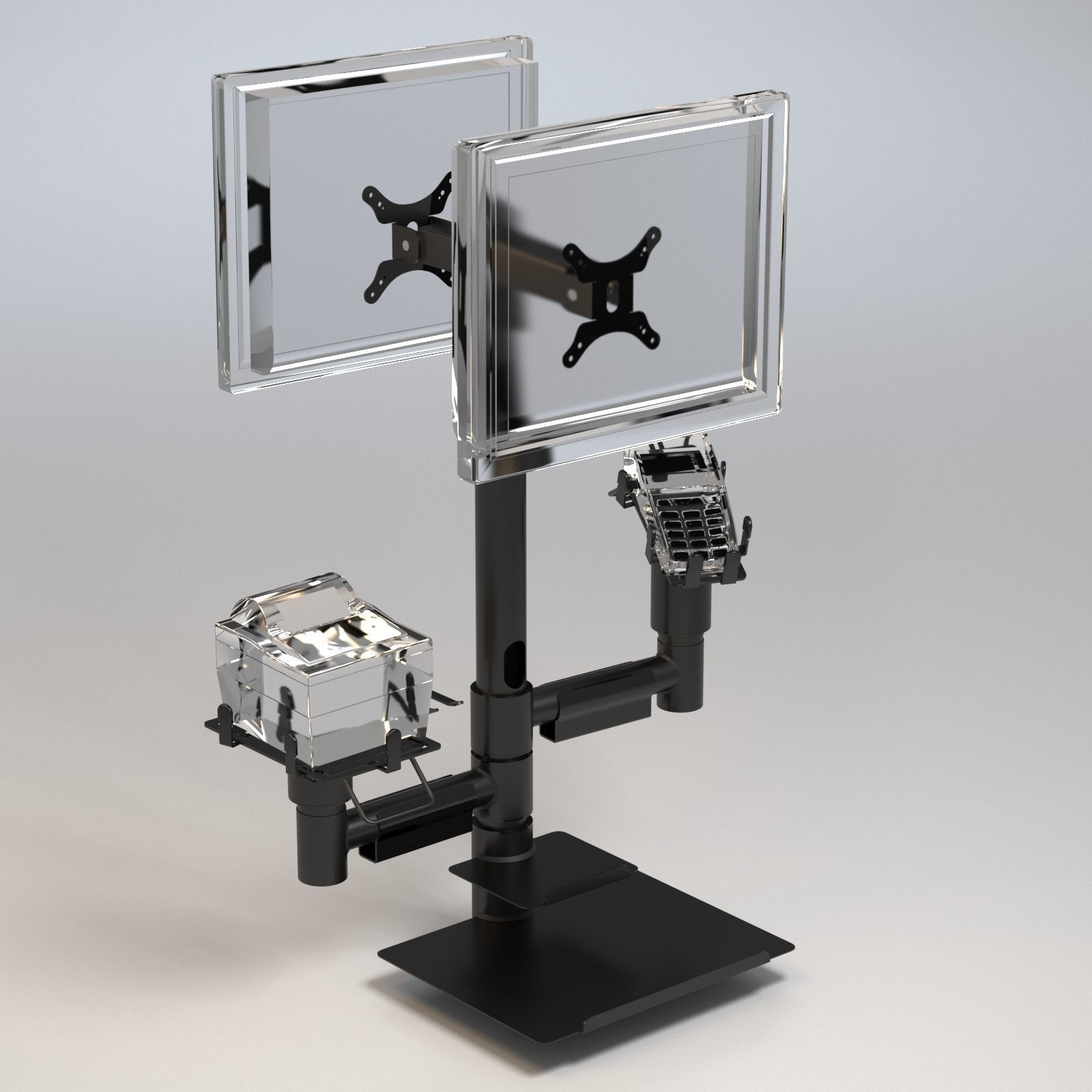 Monitor Stand 3D model_1