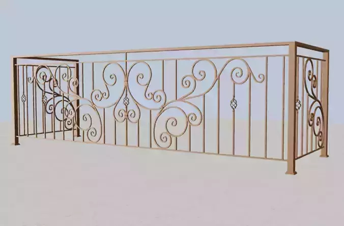 Wrought iron balcony railing