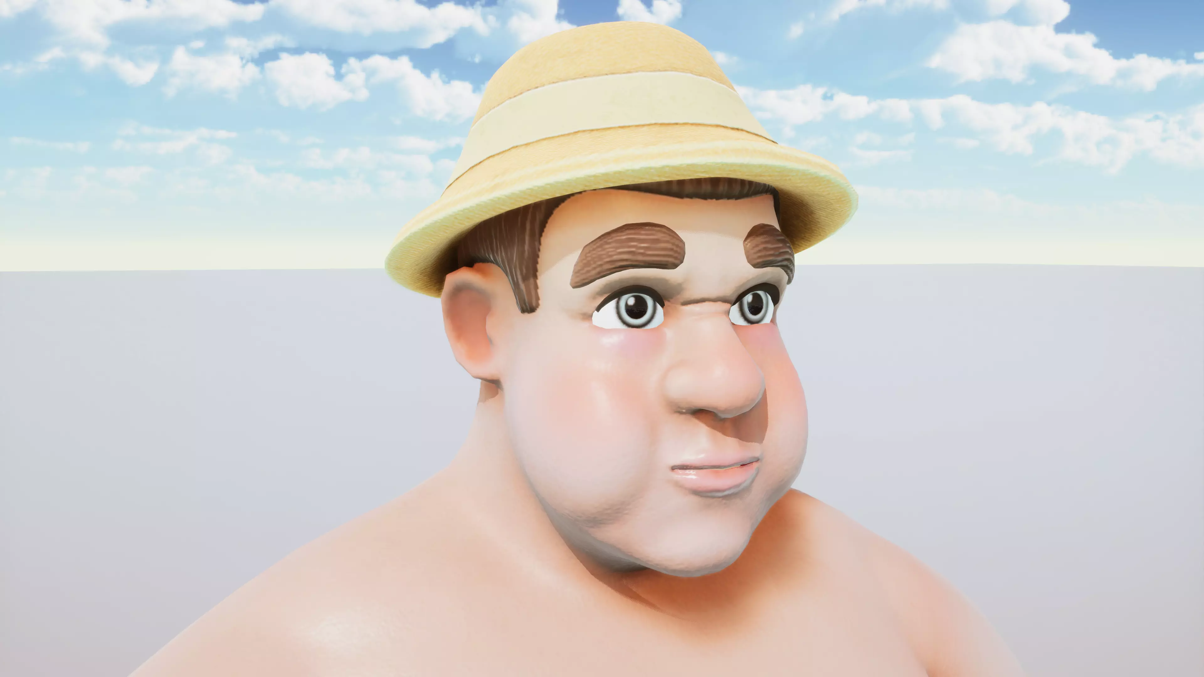Stylized Character Tourist Rigged with Shape Keys Extra Texture Low-poly 3D model