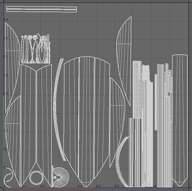 Slavic kite wooden shield-painted green with trees symbol Low-poly 3D model_6