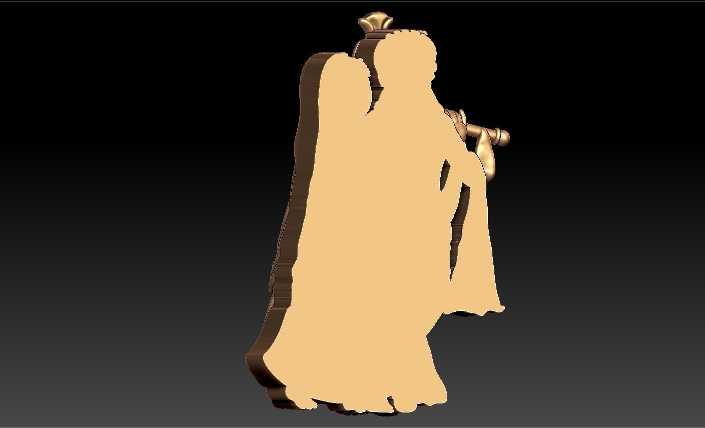 RATHA KRISHNA PENDENT 3D print model_8