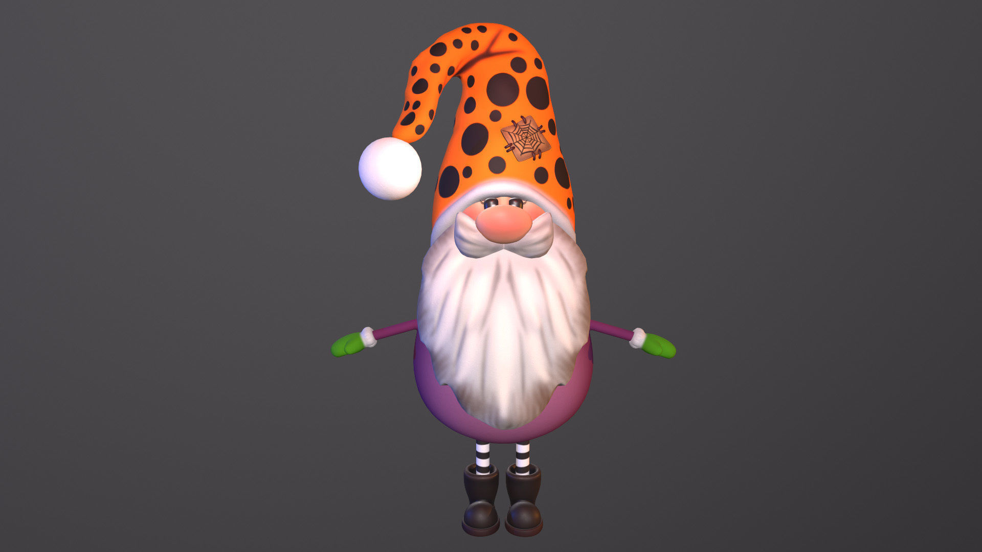 gnome boy Low-poly 3D model_12