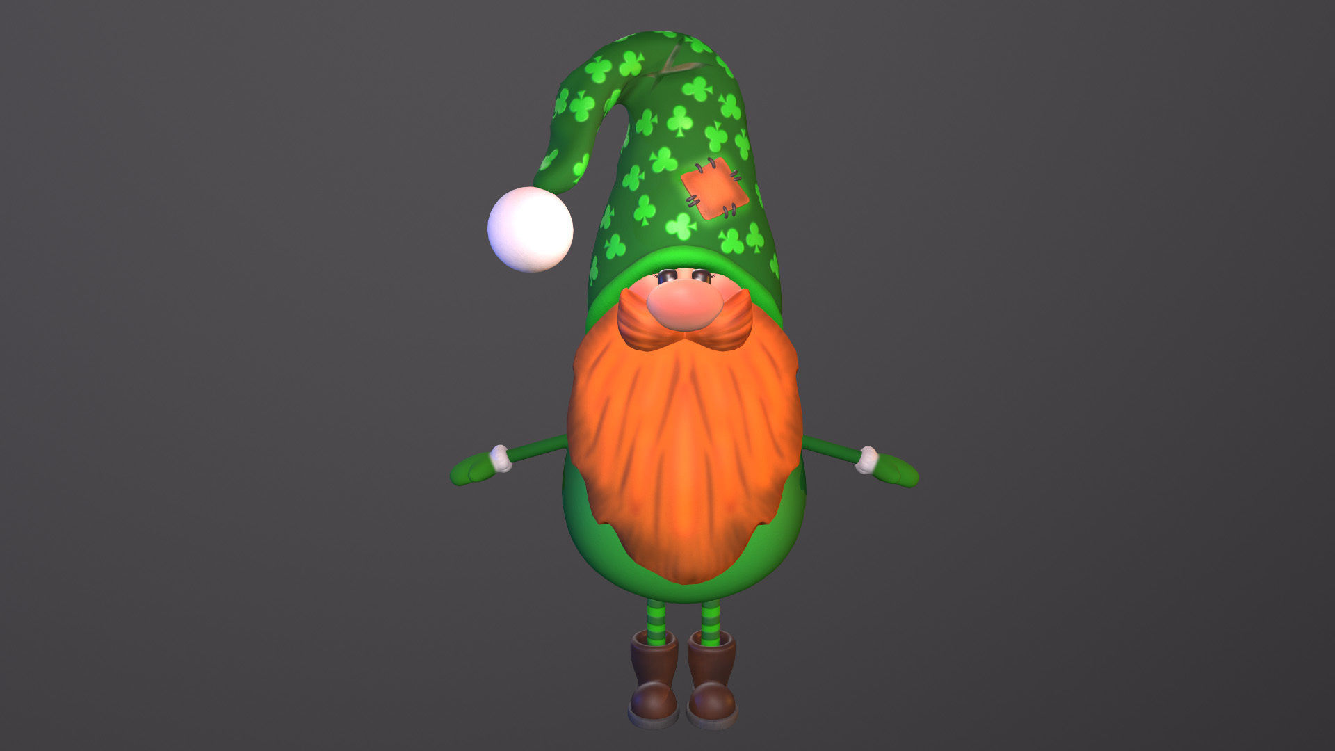 gnome boy Low-poly 3D model_8