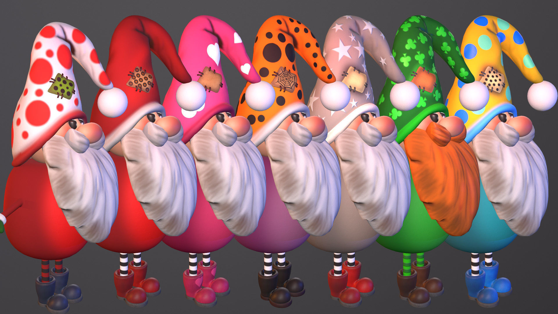 gnome boy Low-poly 3D model_15