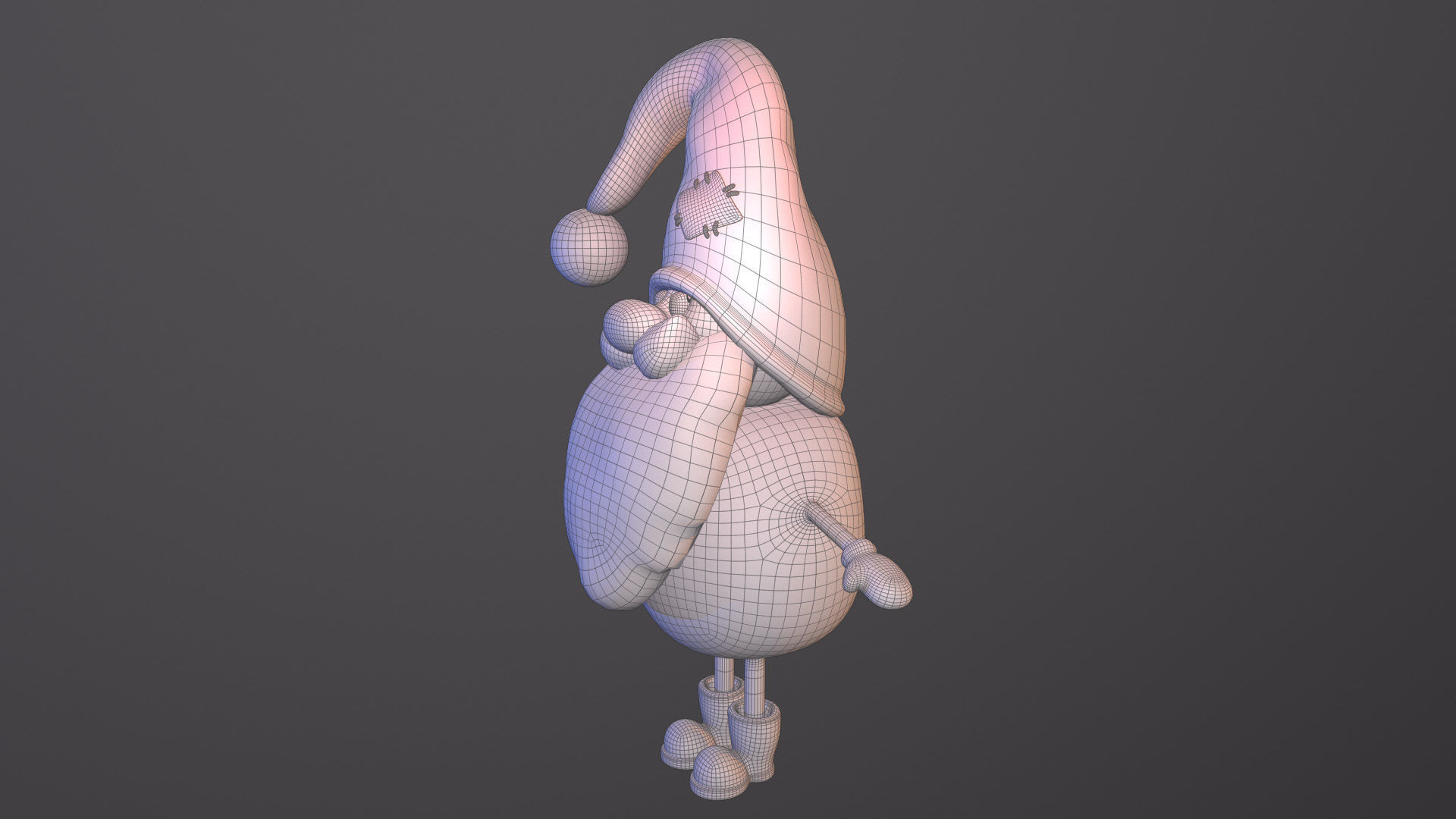 gnome boy Low-poly 3D model_19