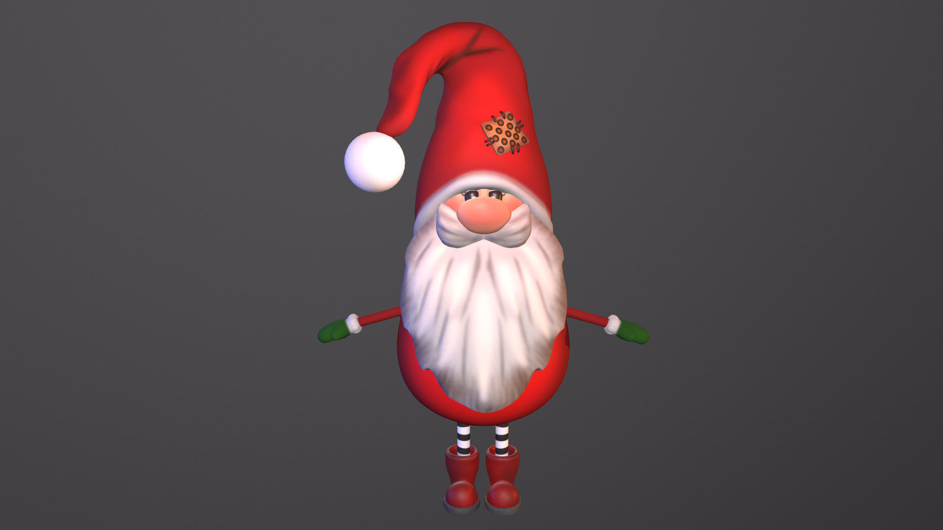 gnome boy Low-poly 3D model_4