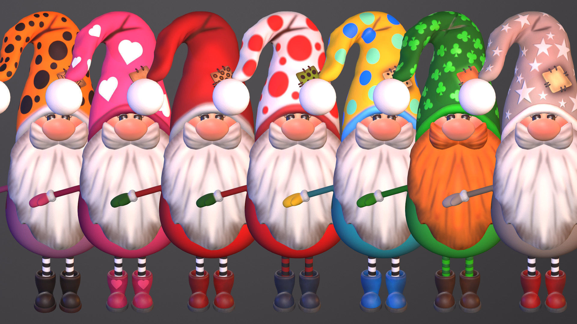 gnome boy Low-poly 3D model_16