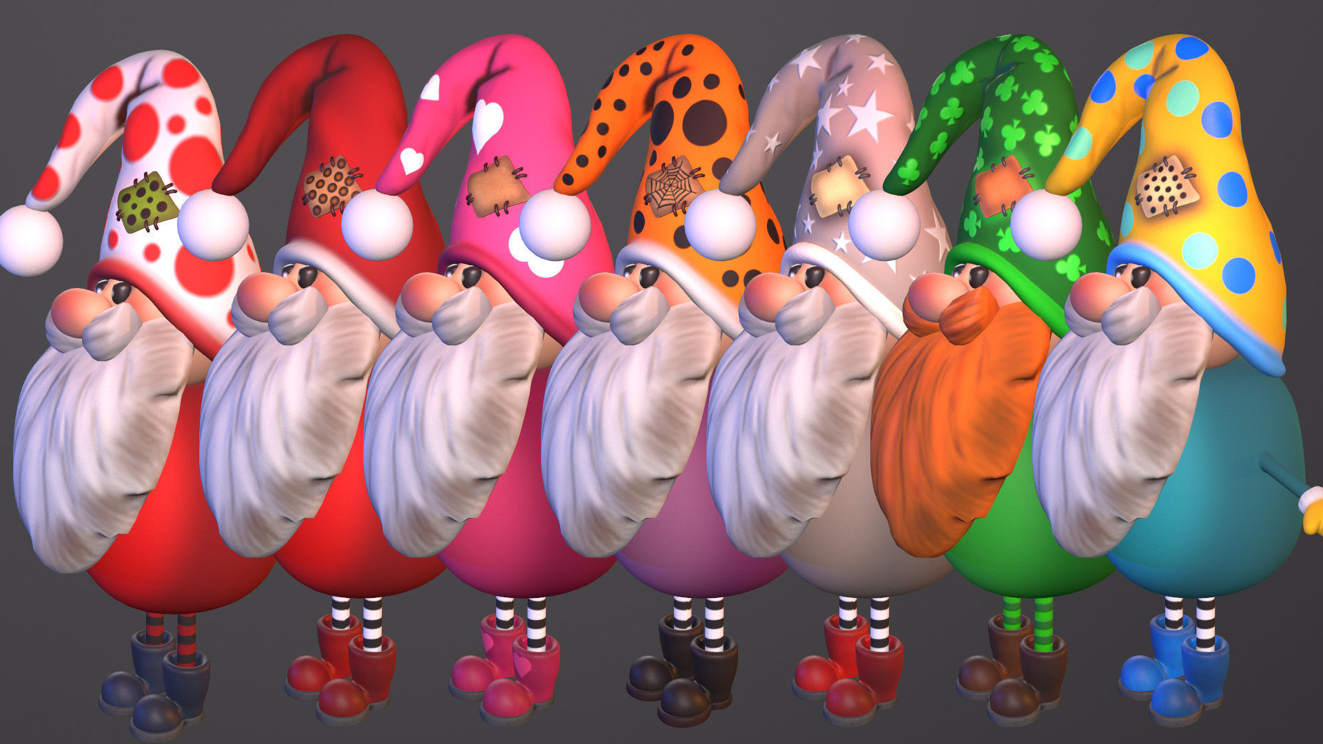 gnome boy Low-poly 3D model_14