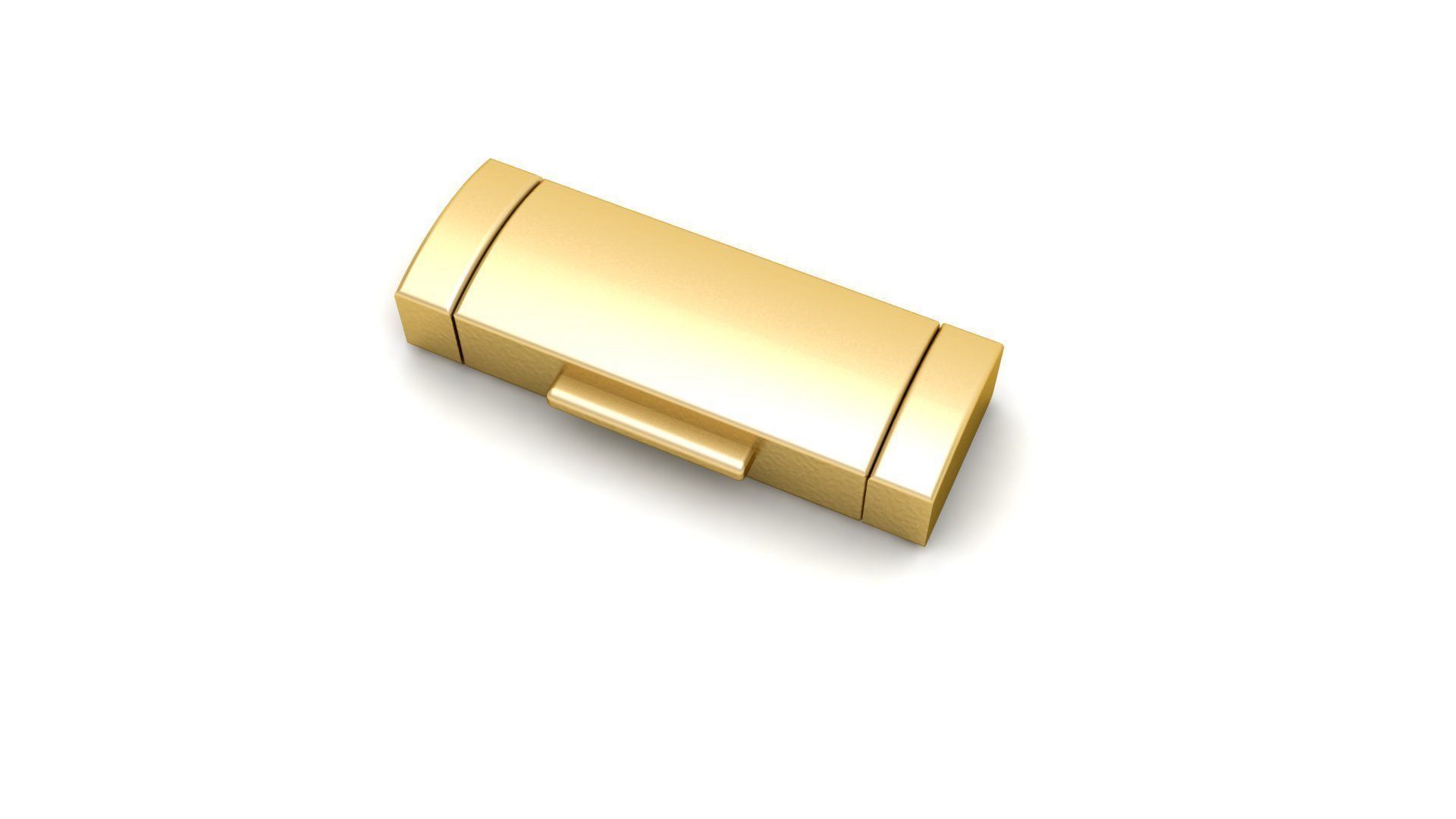 6 mm Plain Gold Lock Box for Jewelry 3D print model_4