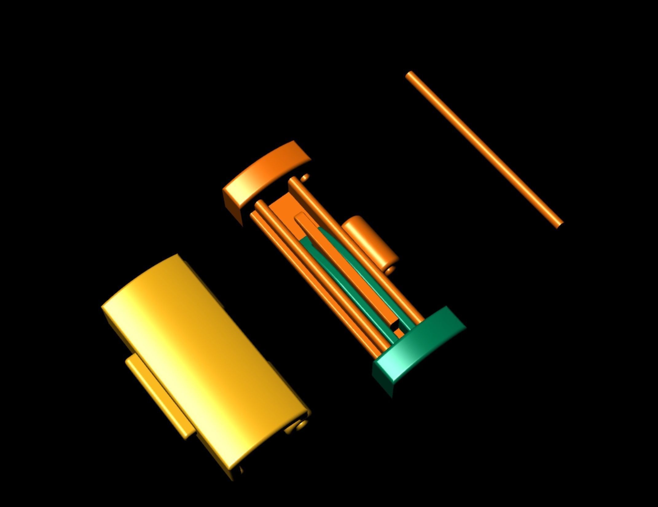 6 mm Plain Gold Lock Box for Jewelry 3D print model_10