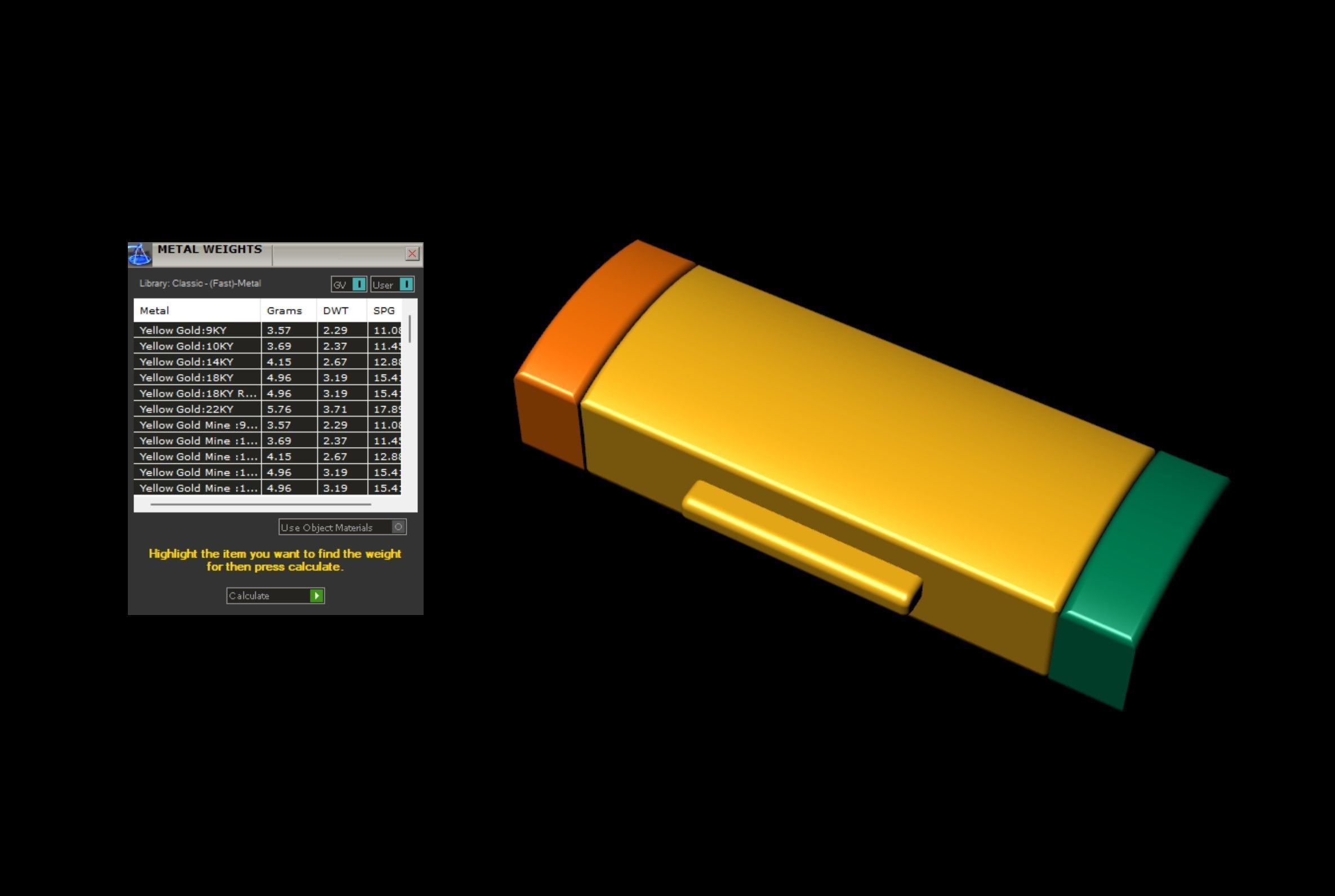 6 mm Plain Gold Lock Box for Jewelry 3D print model_2