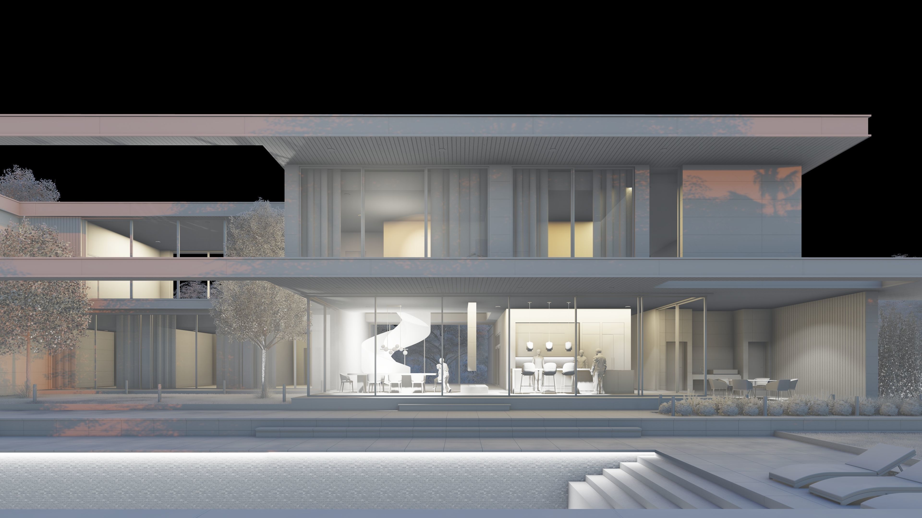 Horizontal House  - kitchen bedroom furniture 3D - 2D drawing 3D model_17