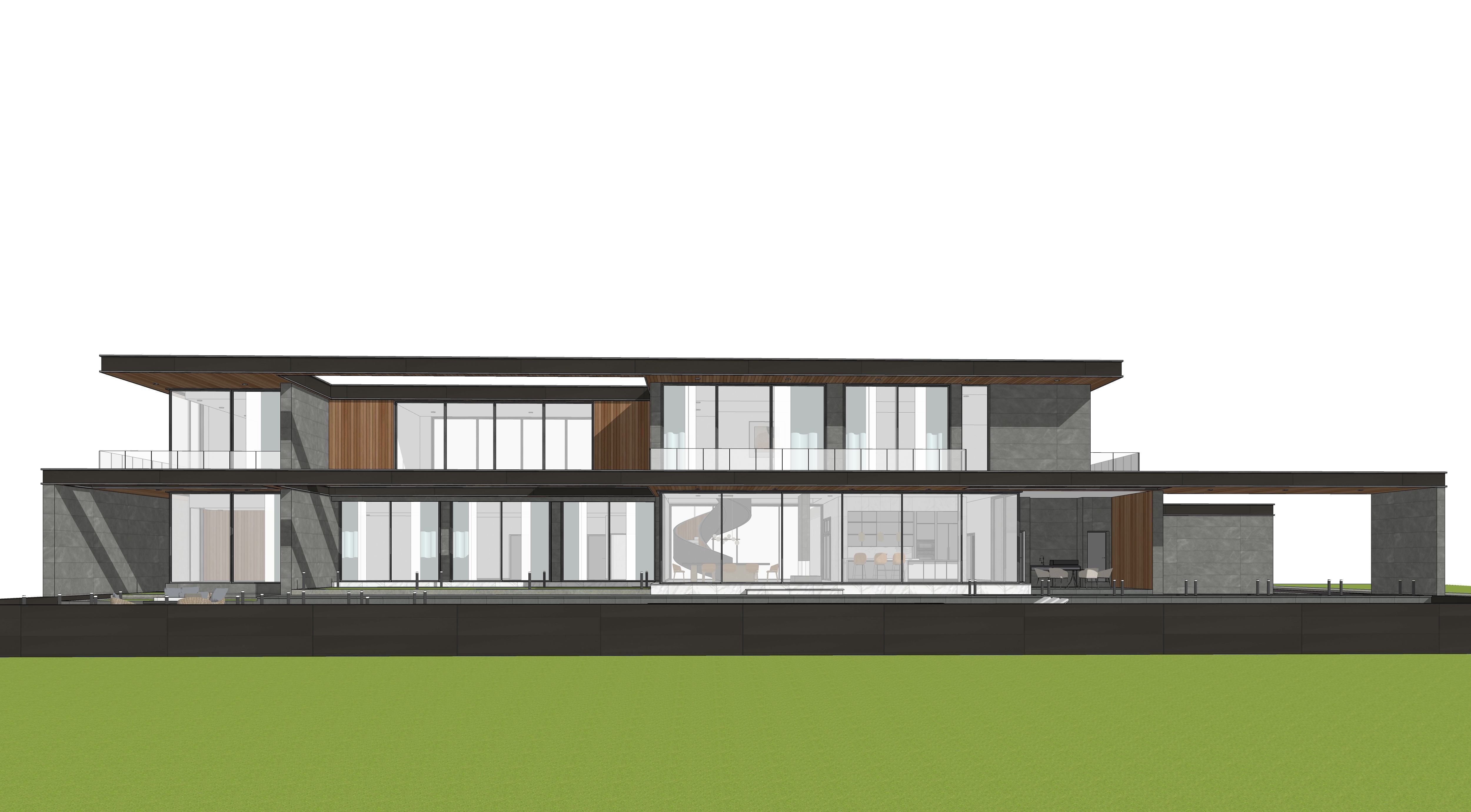 Horizontal House  - kitchen bedroom furniture 3D - 2D drawing 3D model_25