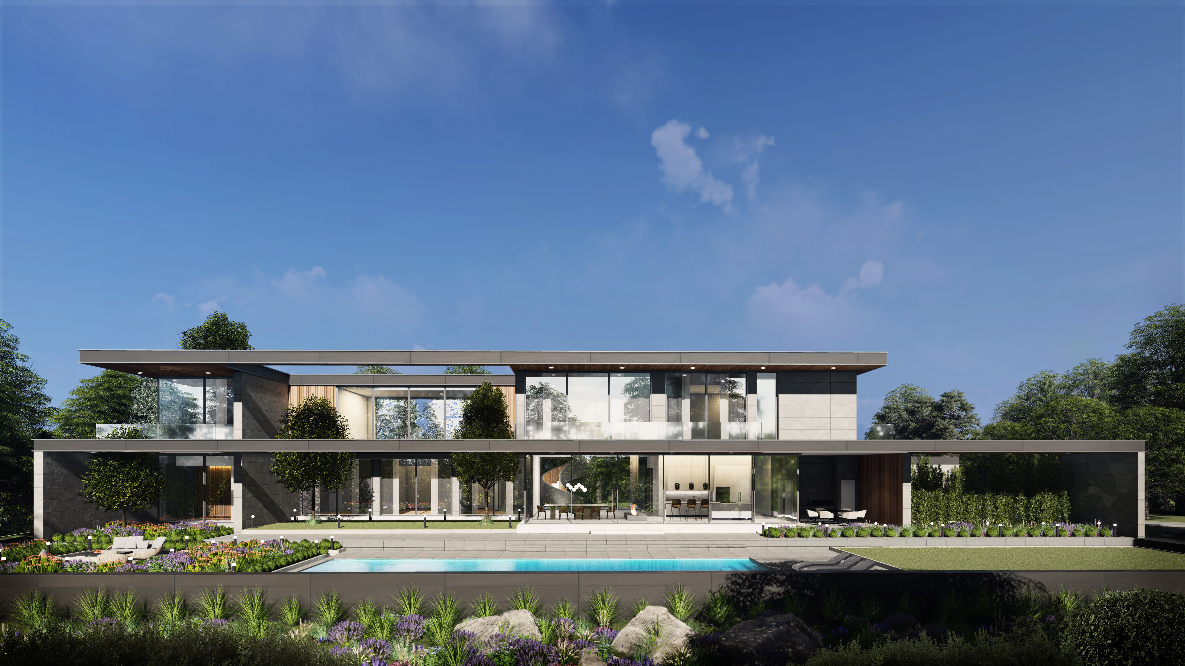 Horizontal House  - kitchen bedroom furniture 3D - 2D drawing 3D model_9