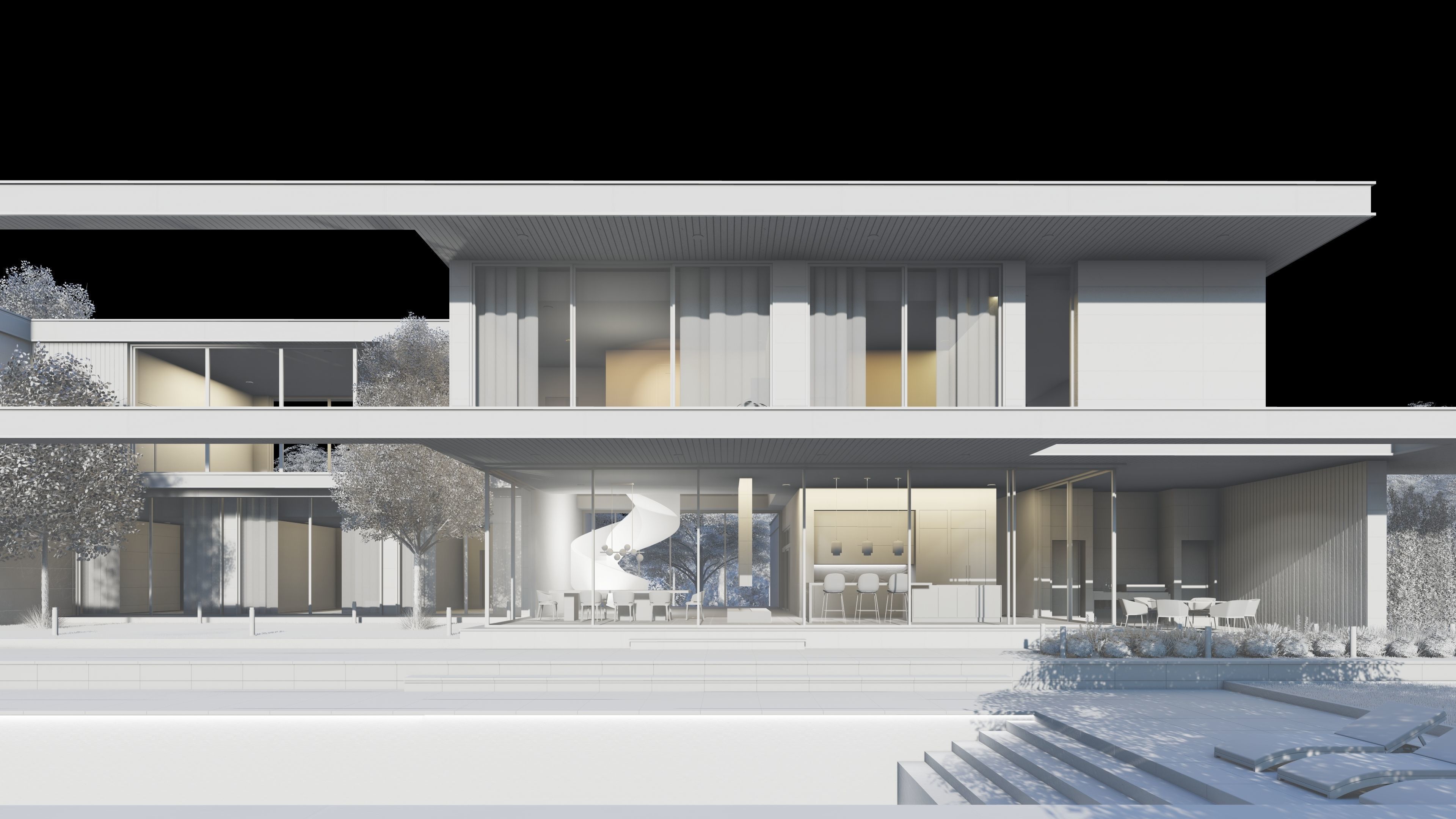 Horizontal House  - kitchen bedroom furniture 3D - 2D drawing 3D model_22