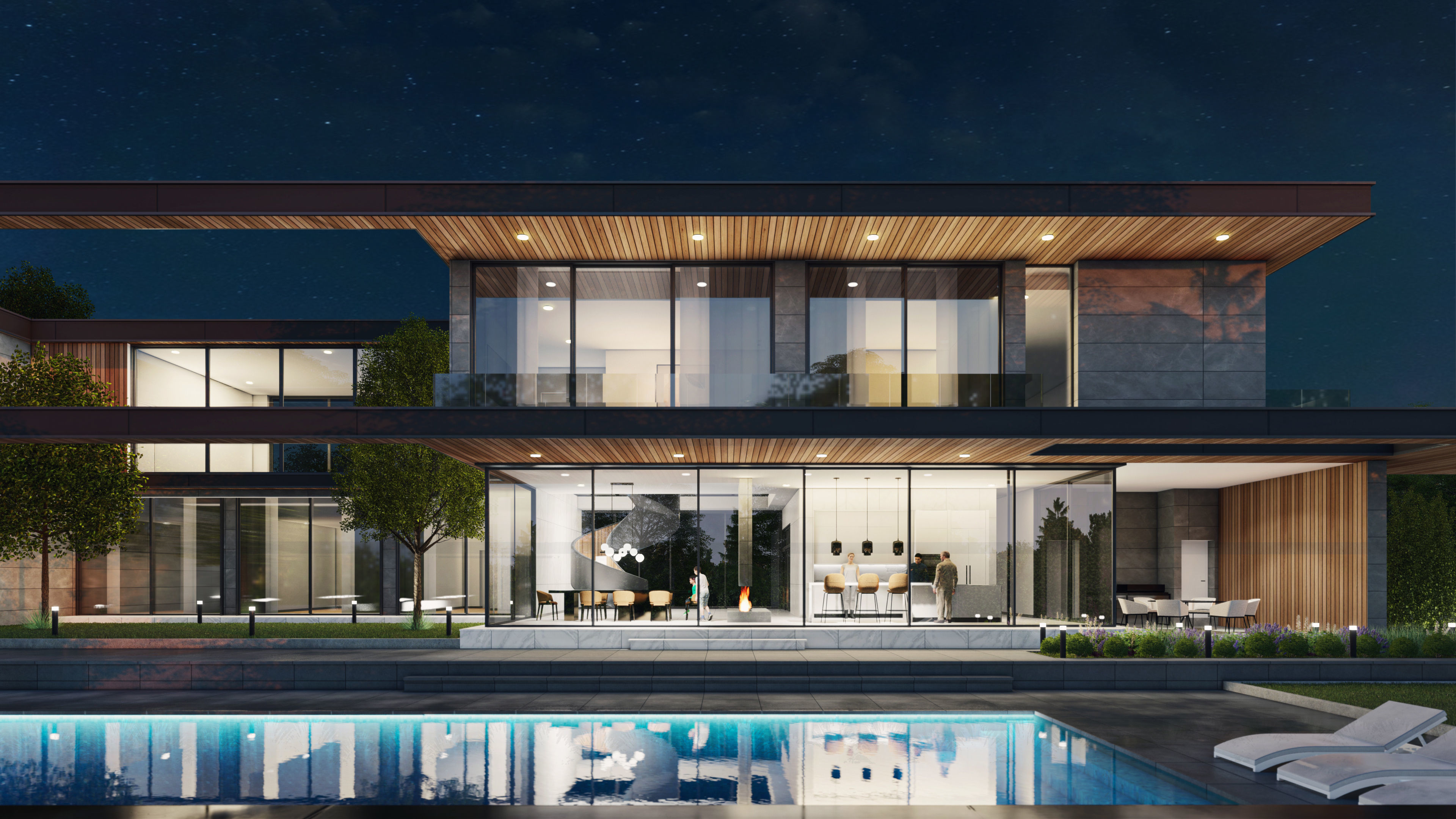 Horizontal House  - kitchen bedroom furniture 3D - 2D drawing 3D model_4