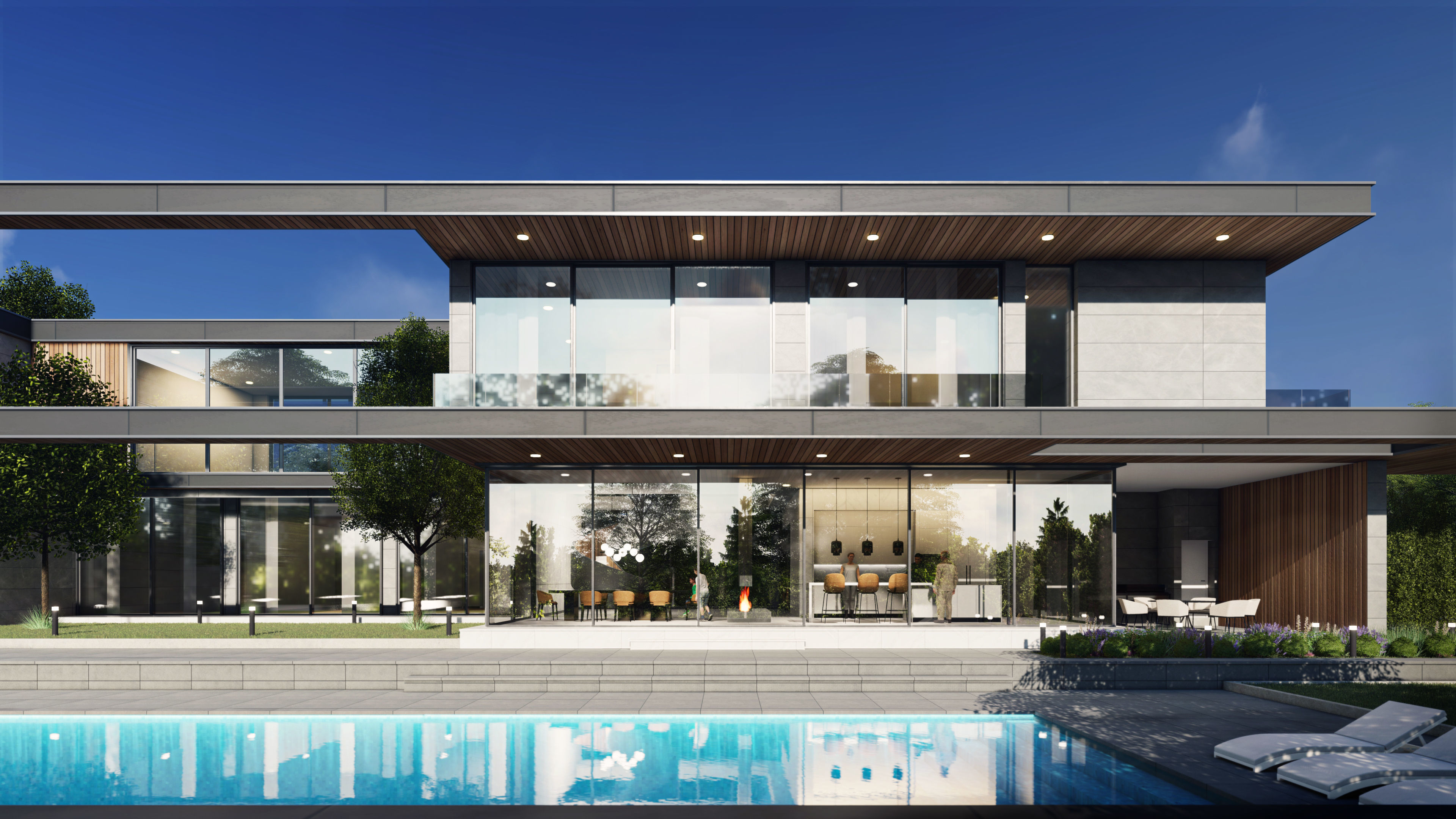 Horizontal House  - kitchen bedroom furniture 3D - 2D drawing 3D model_3