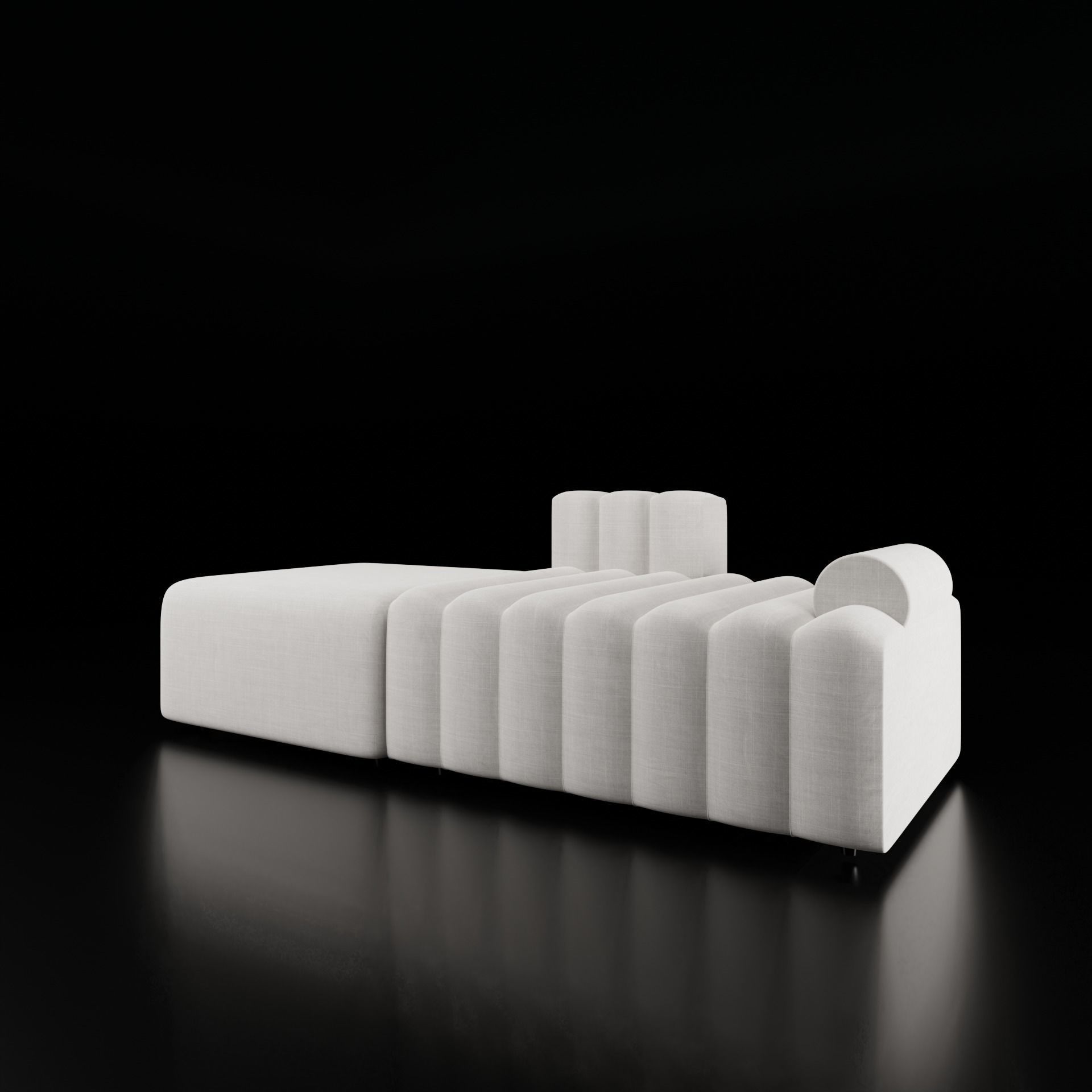 modern couch sofa 1 3D model_2