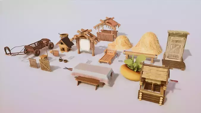 Stylize Village Props Kit 30 Plus Items