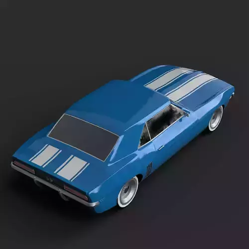 1969 Camaro SS  Low-poly 3D model