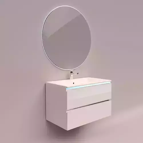 Mondo Convenienza Composizione bagno Vittoria sospeso L81cm Low-poly 3D model