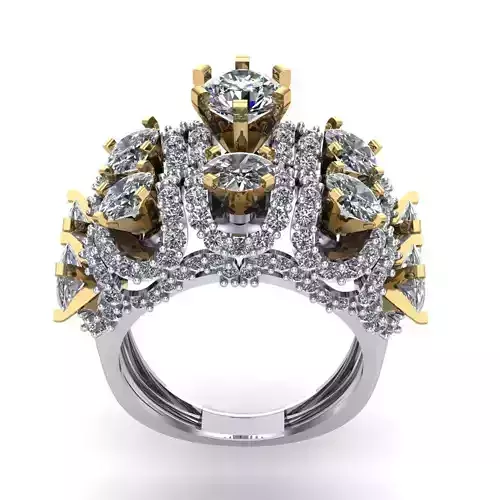 Diamond Solitaire Ring Jewellery for Women 3D print model